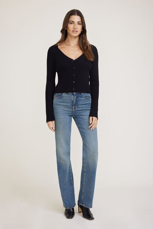 Haut Court à Manches Courtes Et Col En V Pour Femme - T-shirt