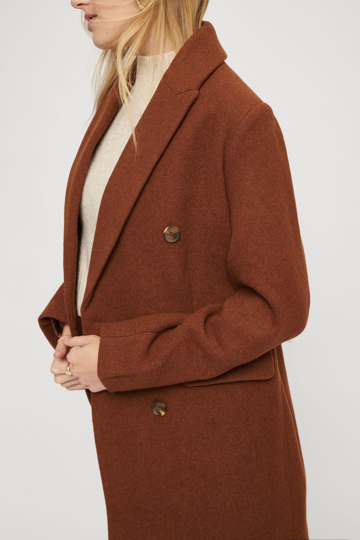 Dynamite Double-Breasted Long Coat. 2