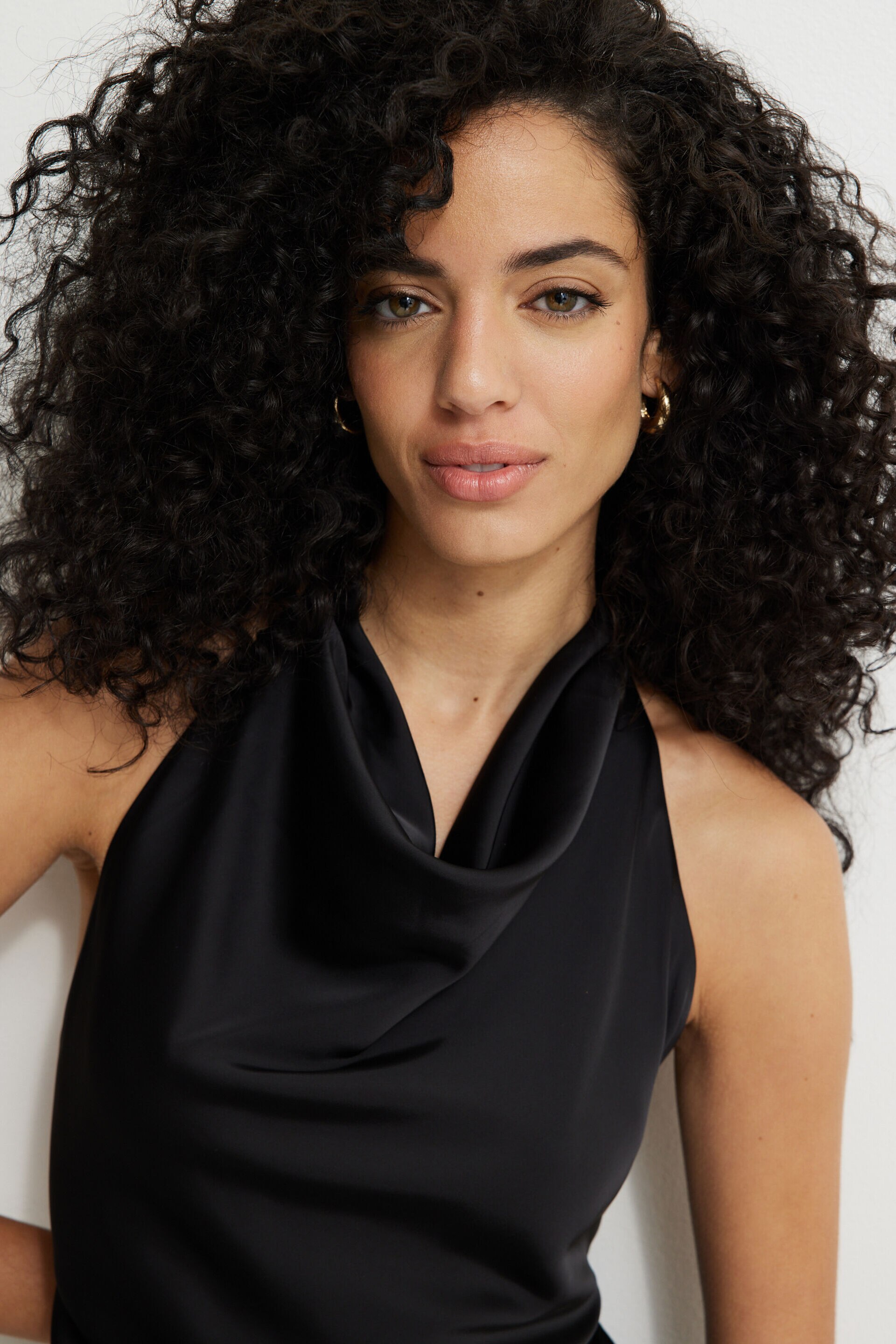 Halter Satin Mini Dress