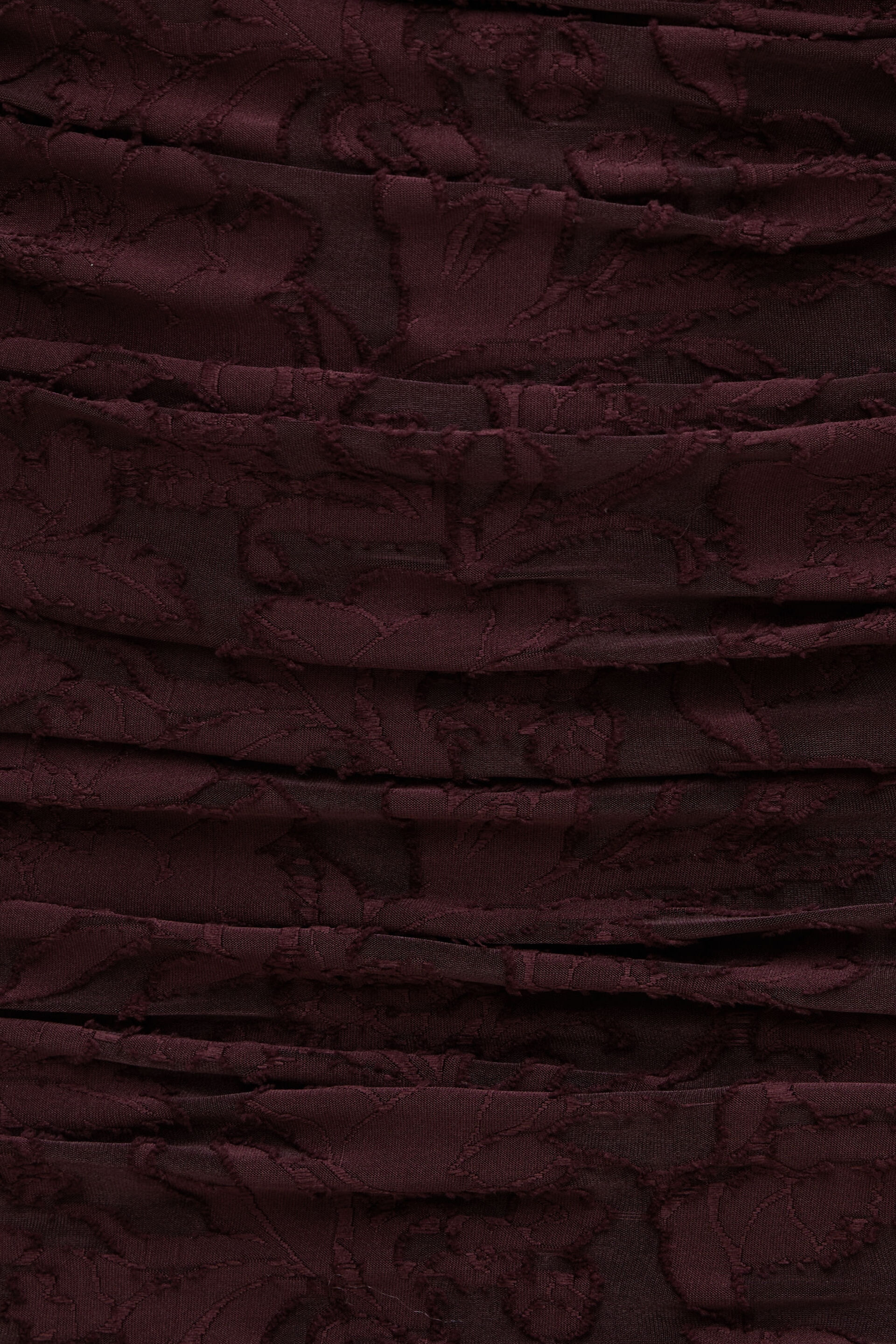 Jacquard Ruched Maxi Dress