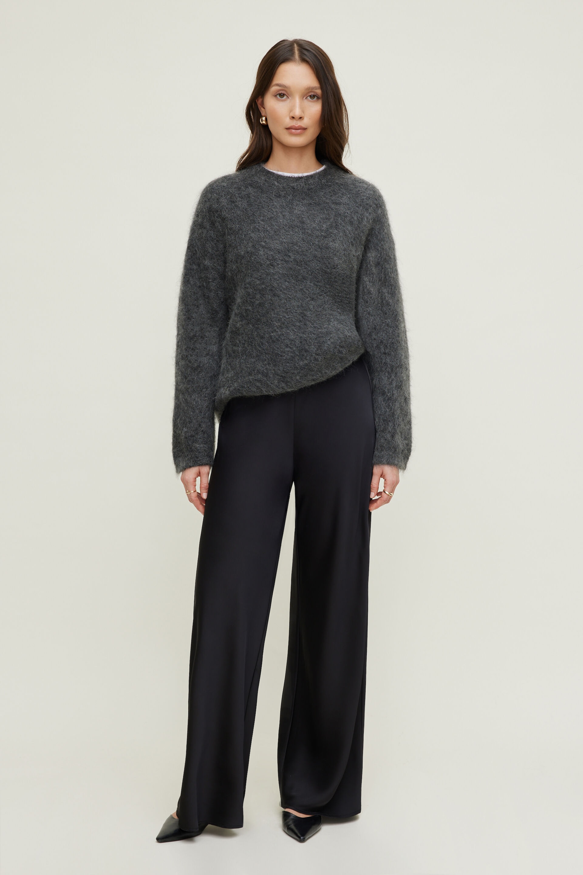 Wide Leg Satin Pants