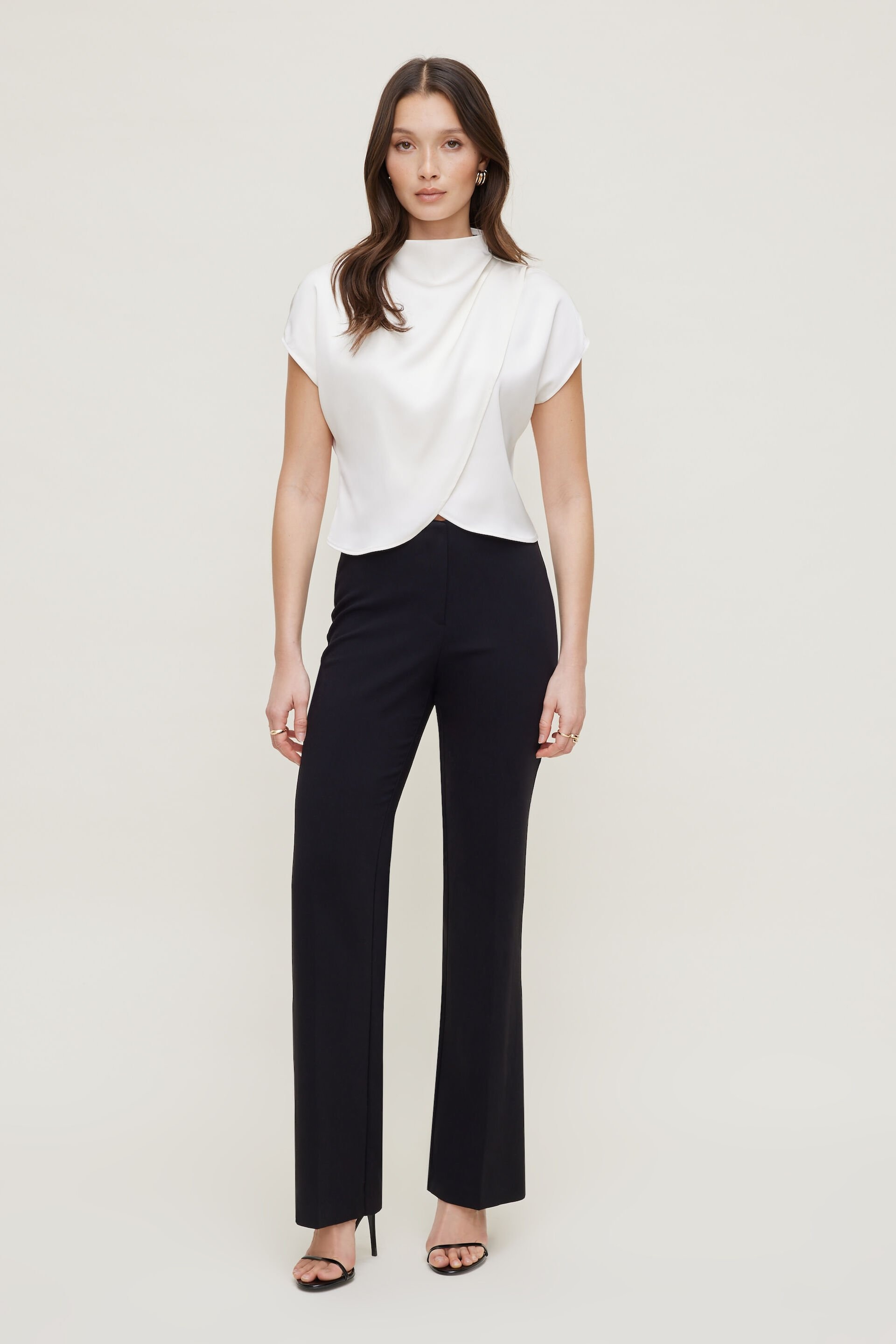 Blouse superposée en satin Ella