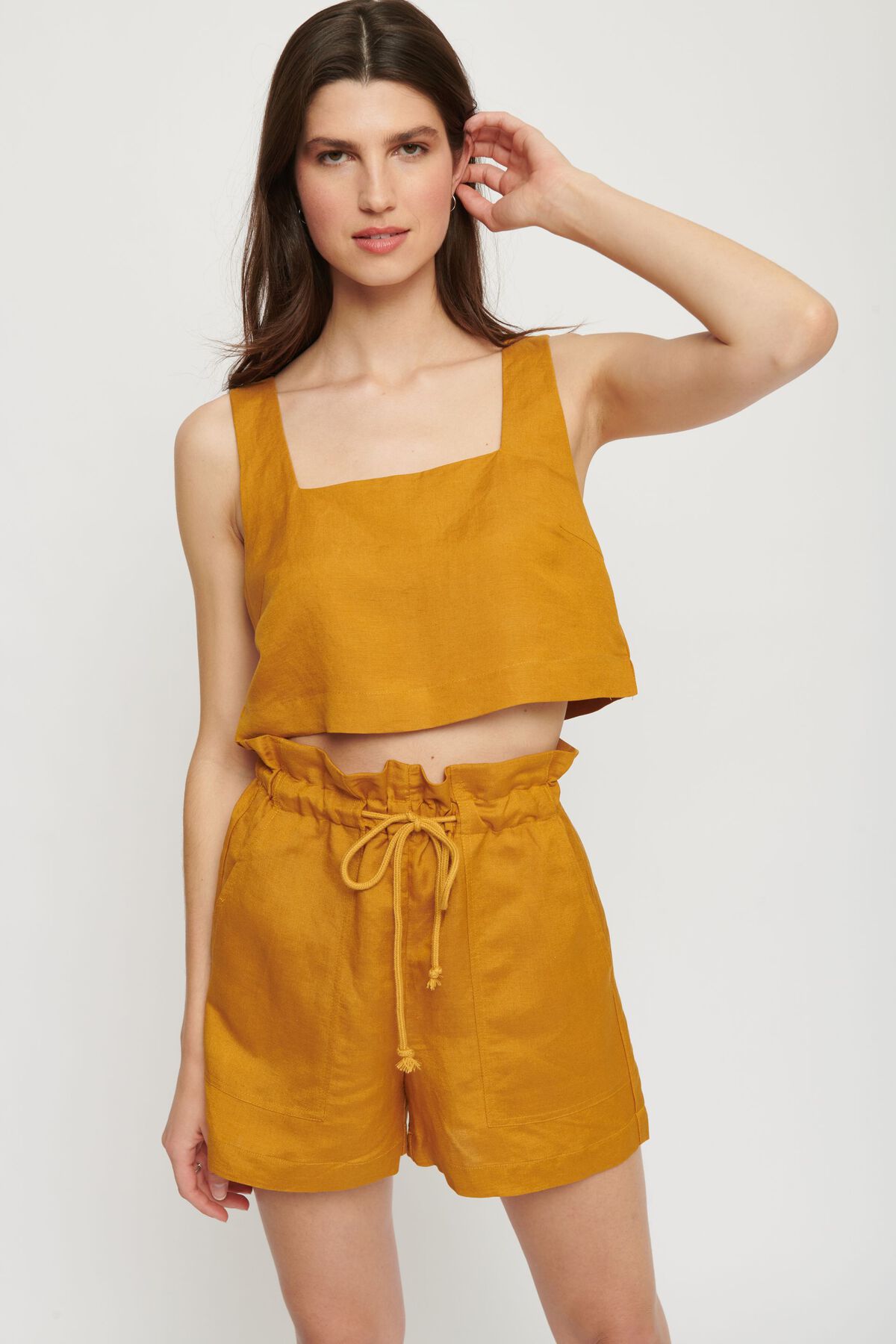 Dynamite Square Neck Linen Cami. 1