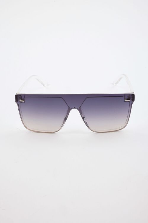 Alternative view # 1 of Dynamite Sunglasses Retro Aviator Sunglasses in Clear & Black 