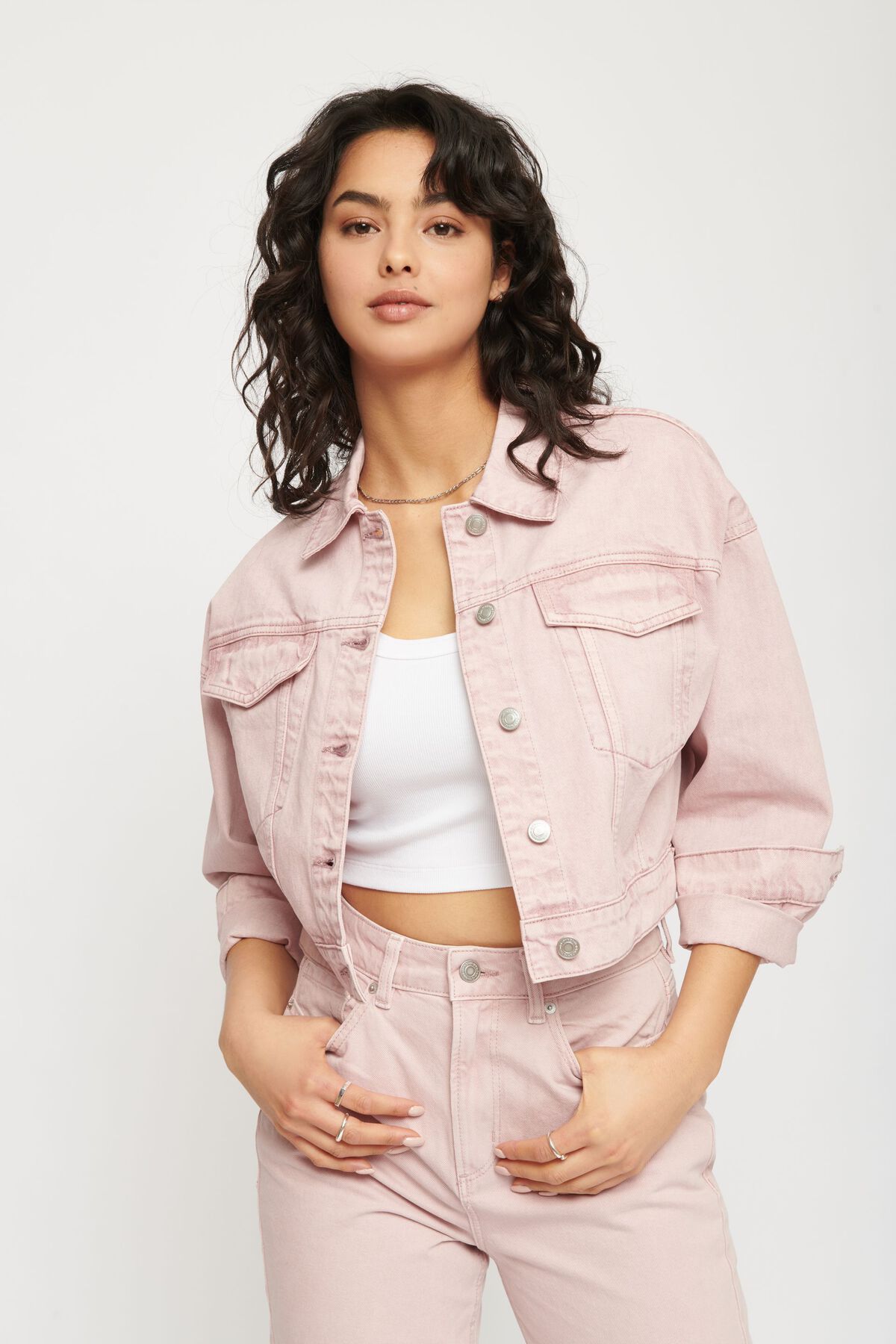 Dynamite Crop Denim Jacket. 3