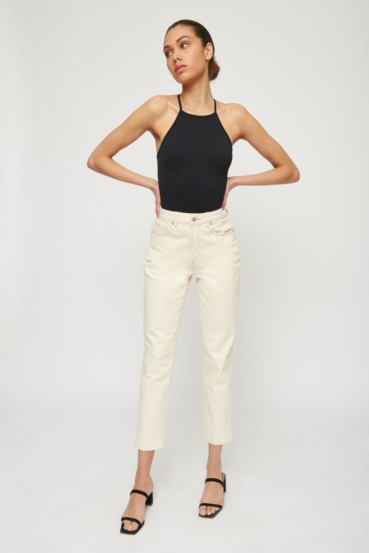 Dynamite Seamless Cross-Back Halter Top. 2