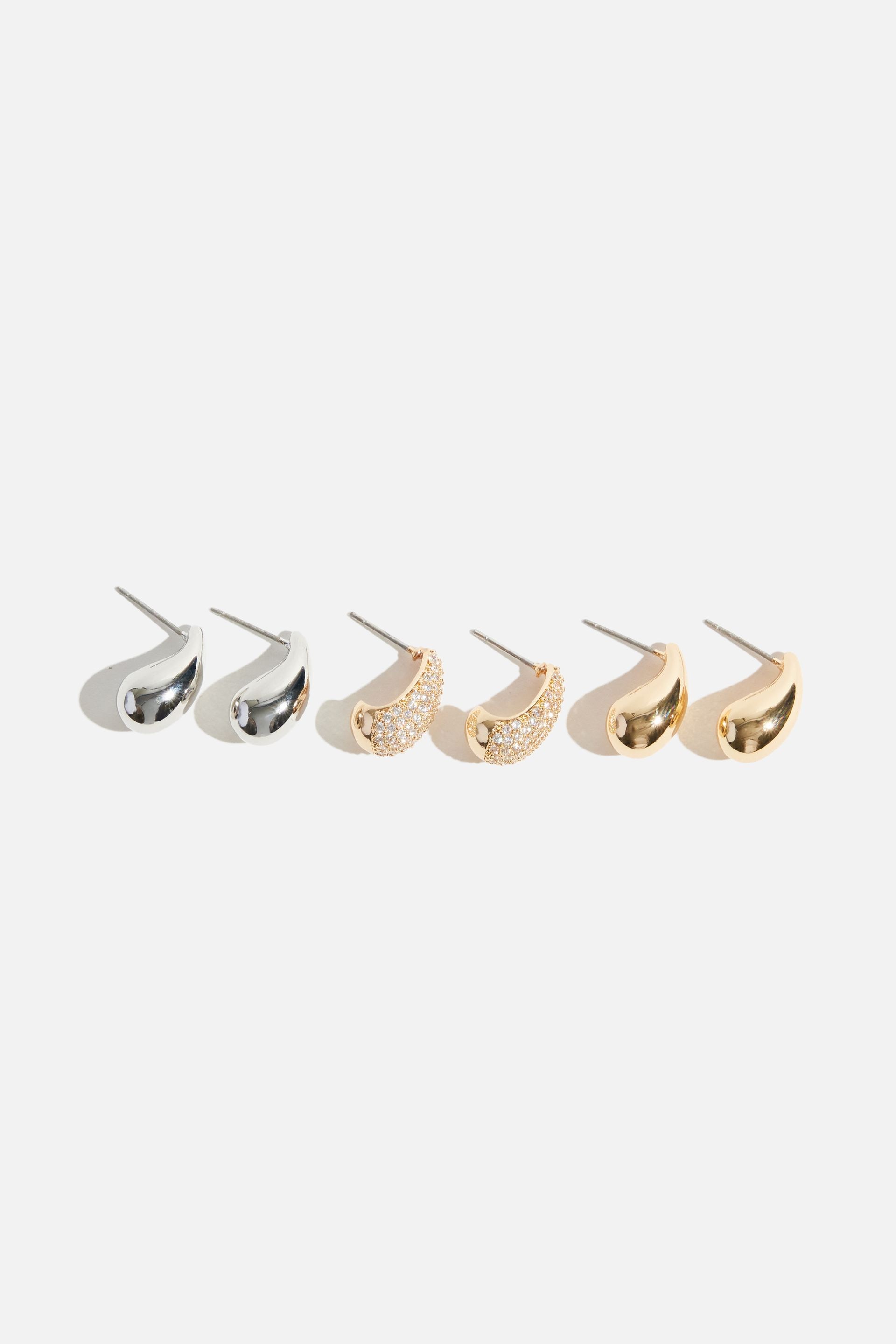Ensembles de 3 mini pendants d’oreilles