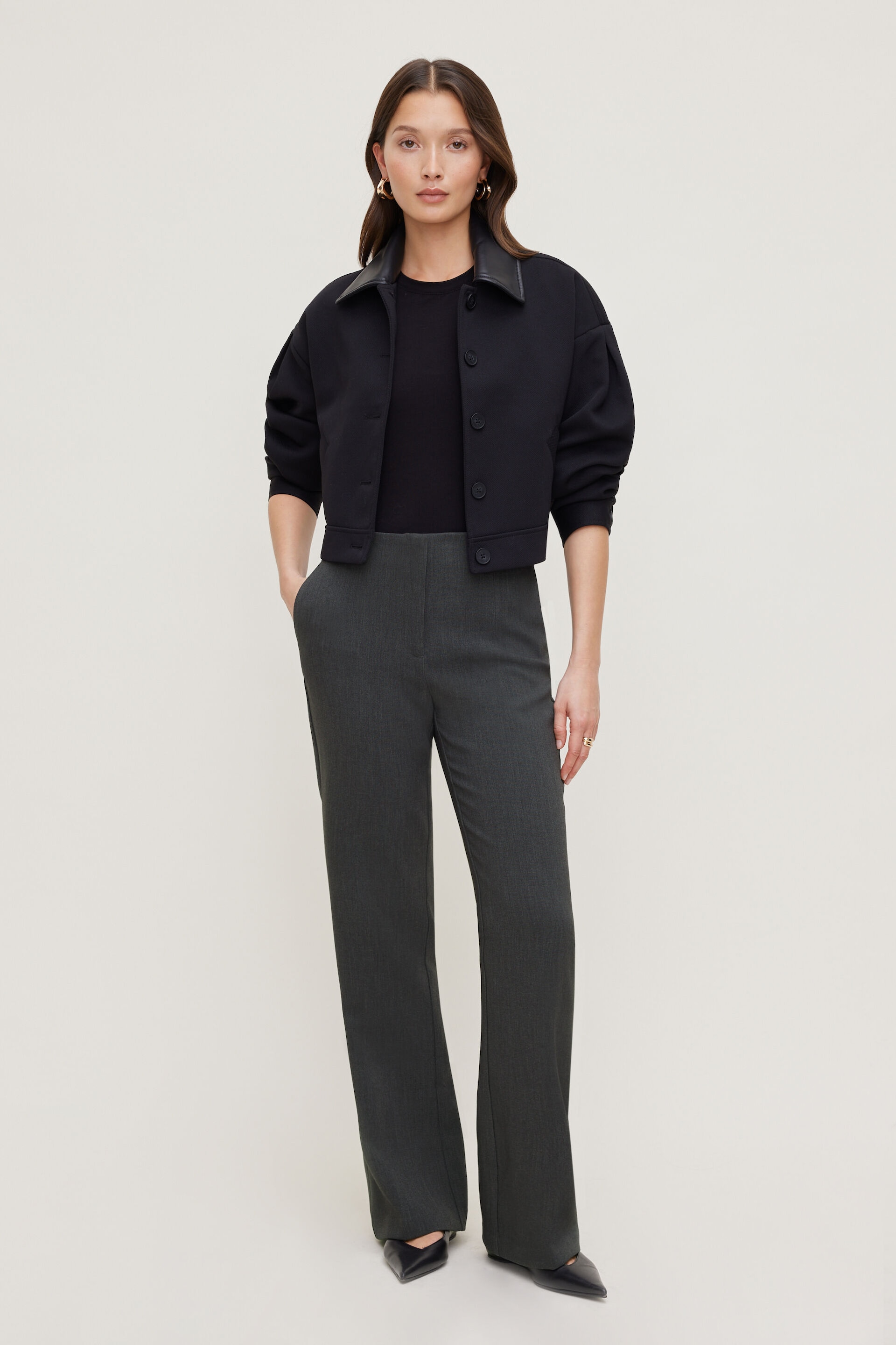 Pantalon ajusté à jambe semi-évasée Stevie