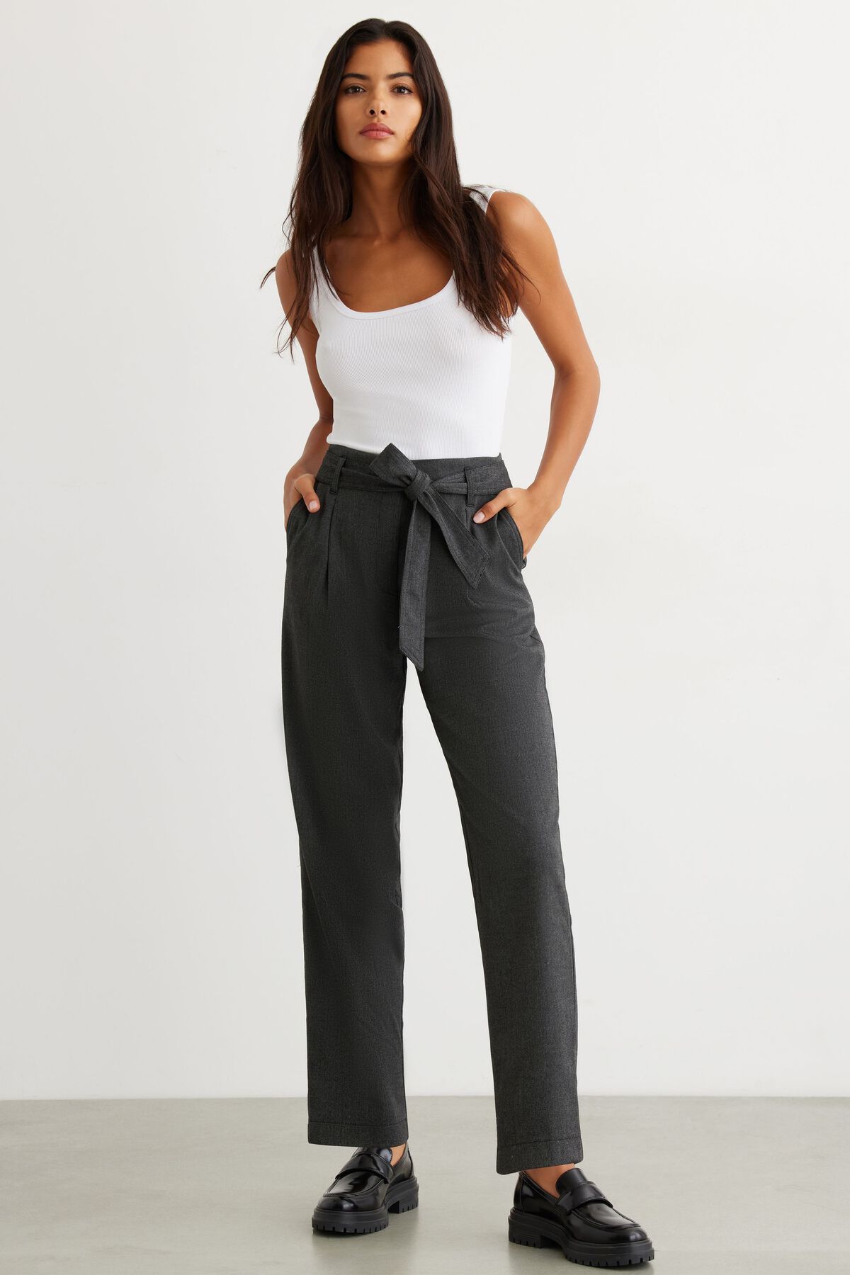 Dynamite Paperbag Pant With Belt. 1