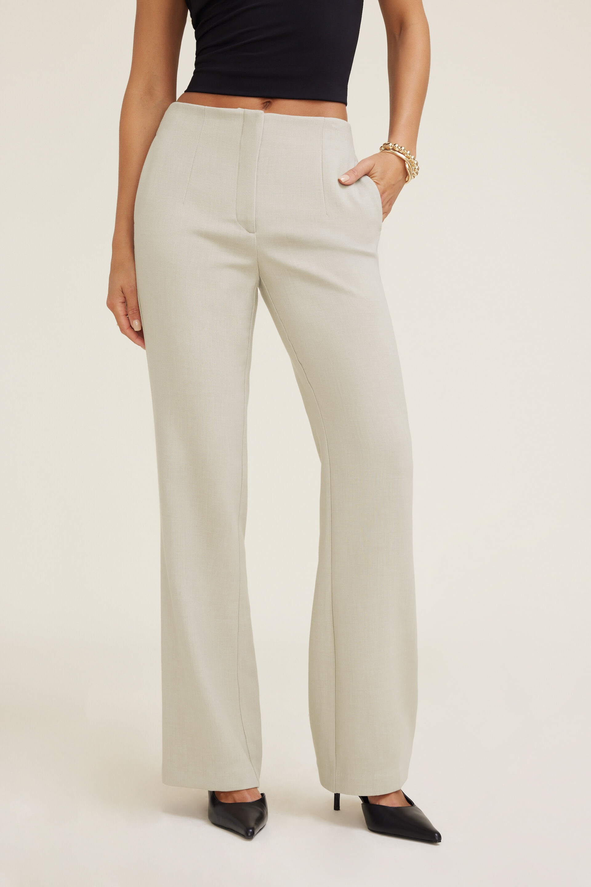 Pantalon ajusté à jambe semi-évasée Stevie