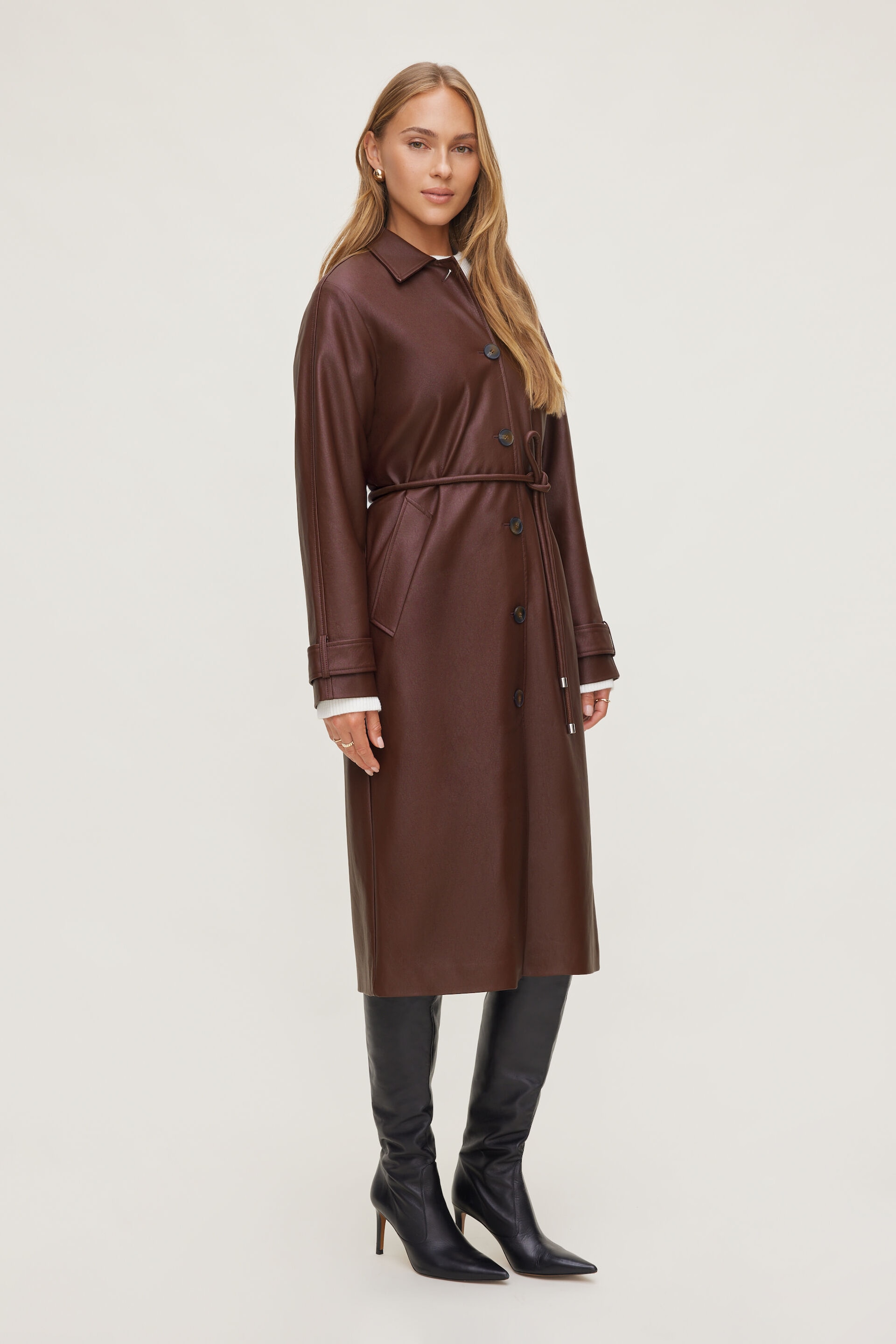 Imperméable en faux cuir