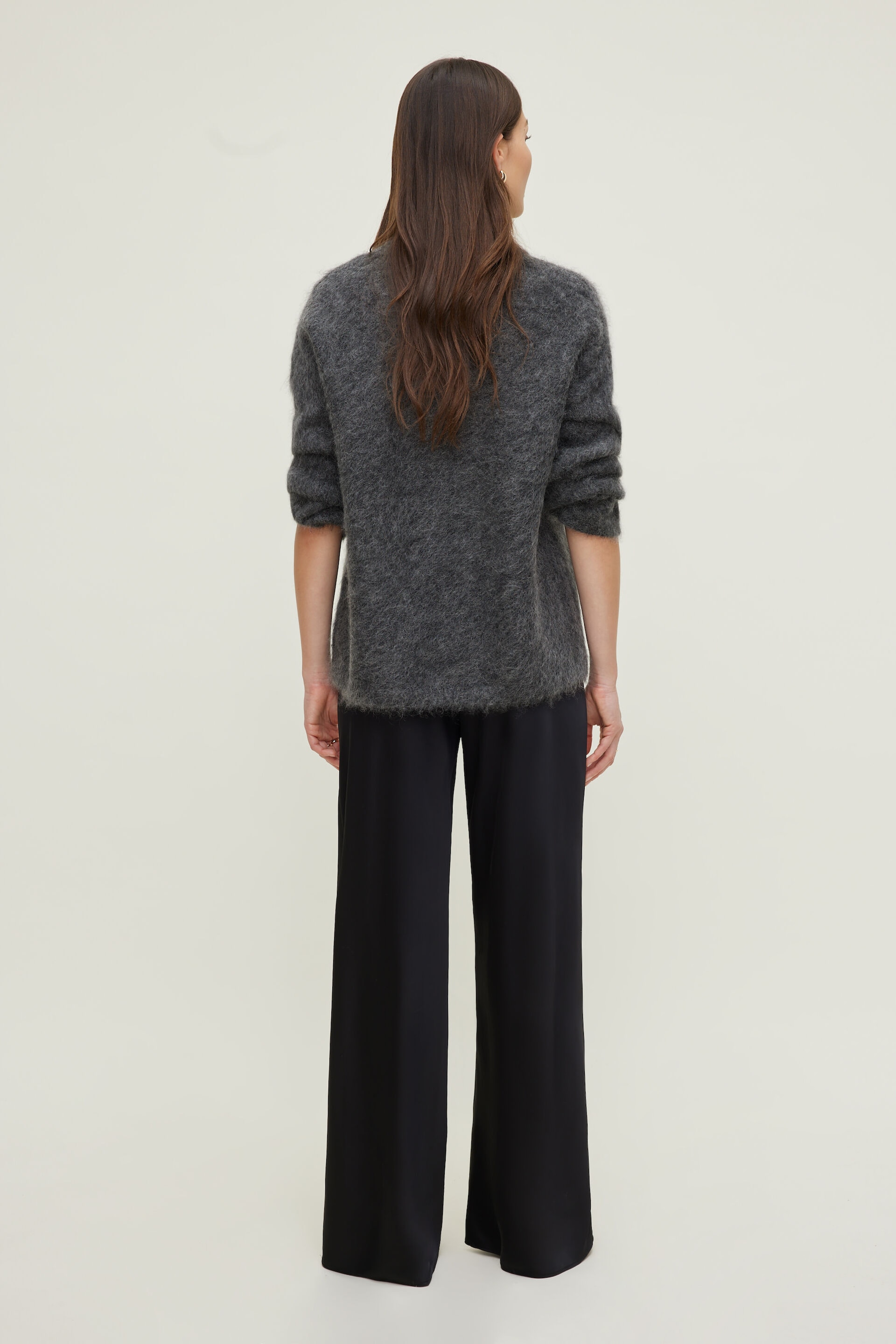 Chandail à manches larges en mohair de qualité supérieure