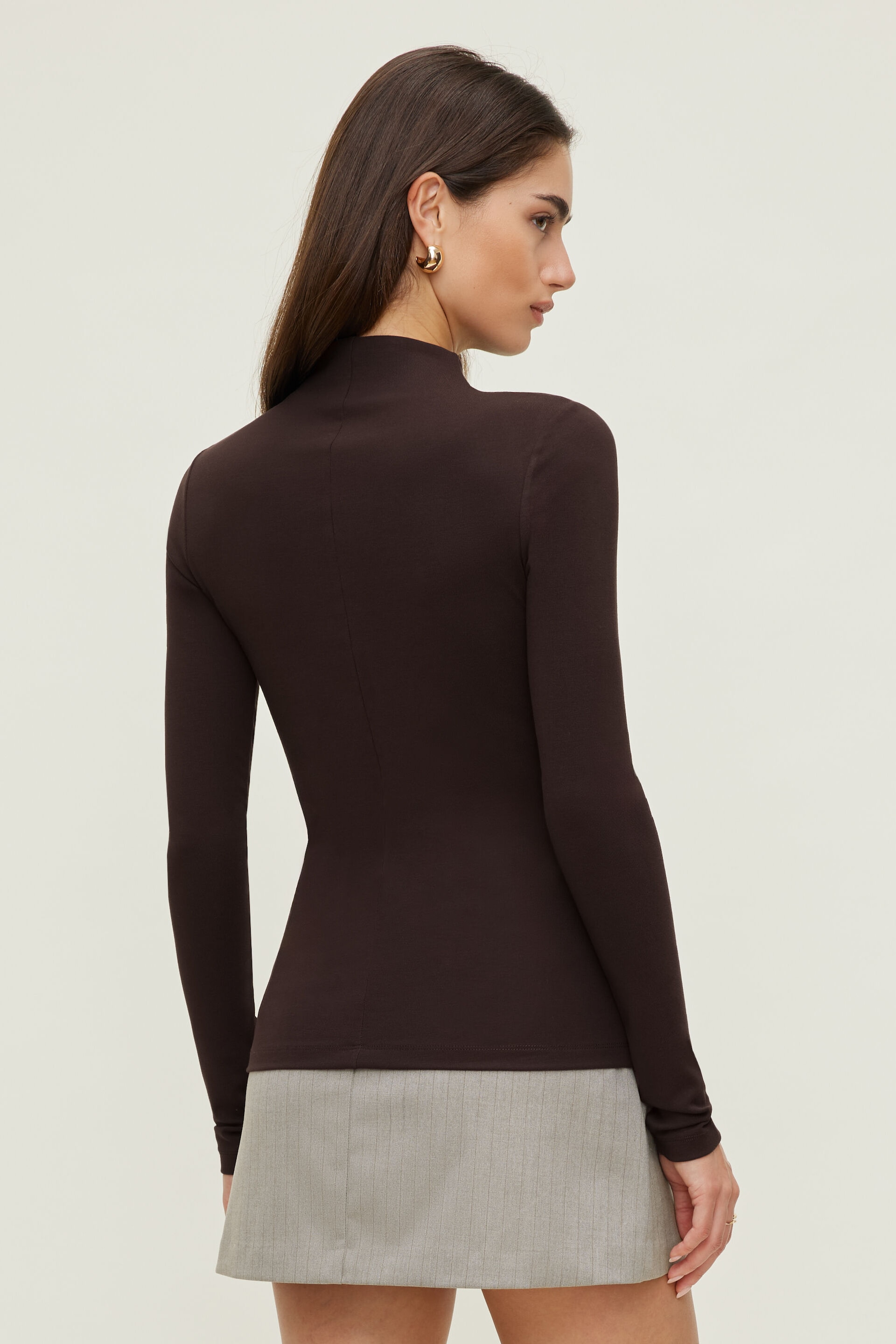Mock Neck Long Sleeve Top