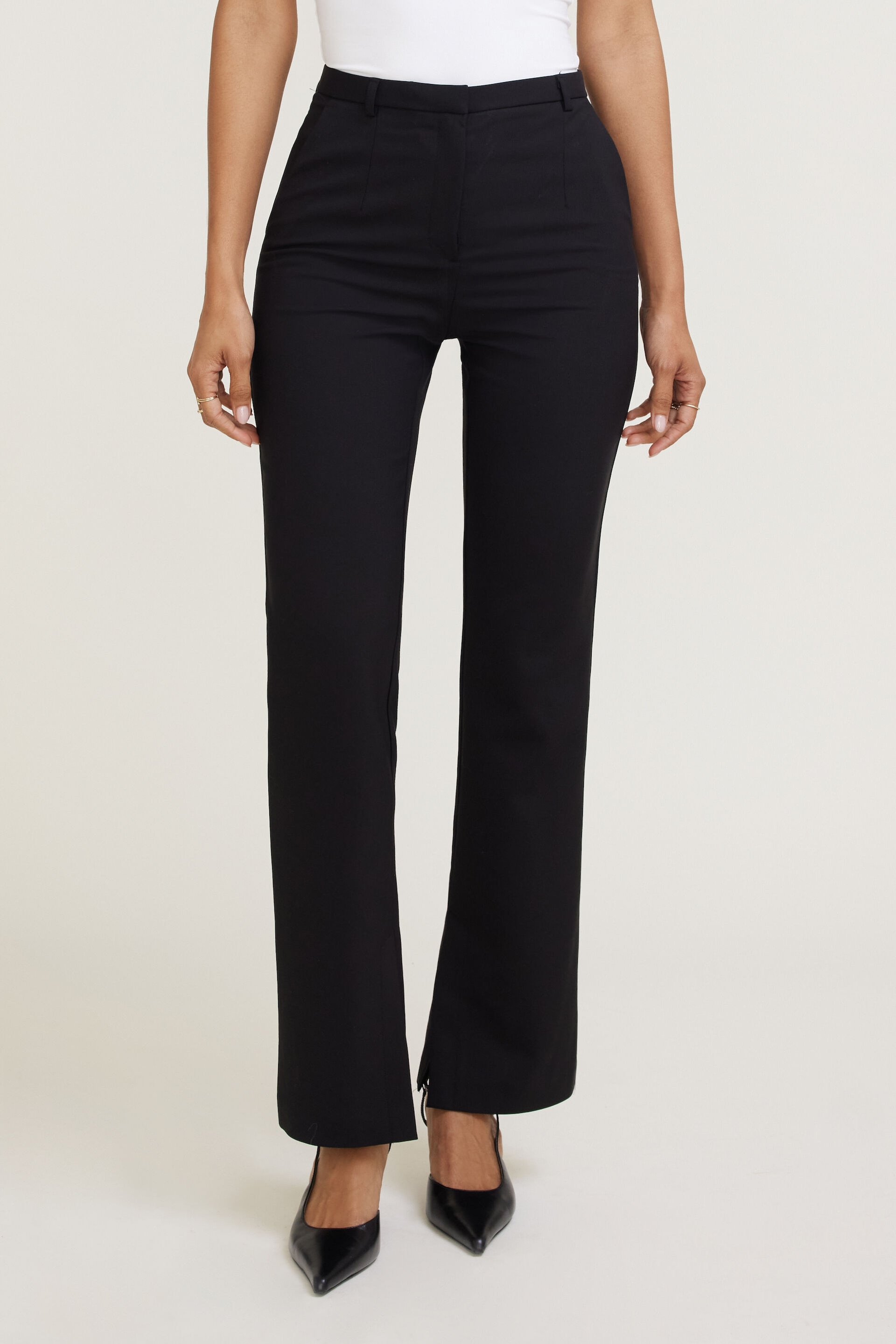 High Rise Slim Leg Pants