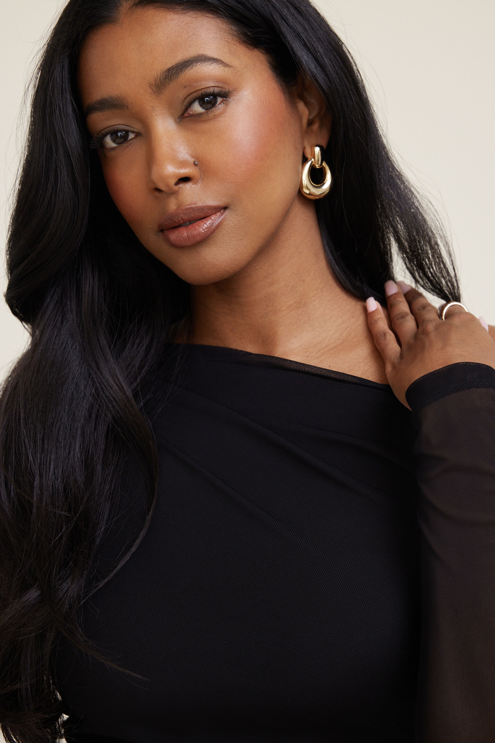 Haut à manches longues en maille Cleo