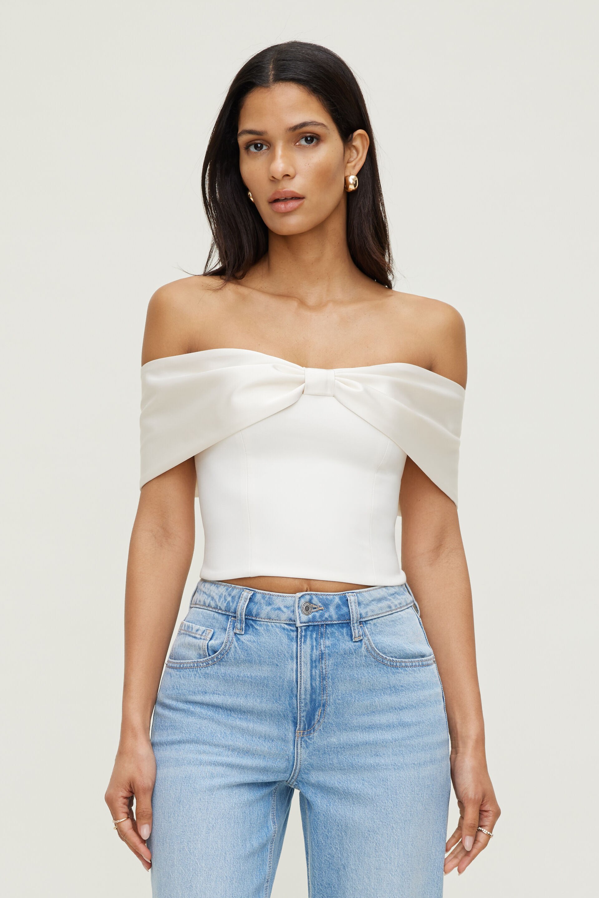 Satin Bow Tube Top