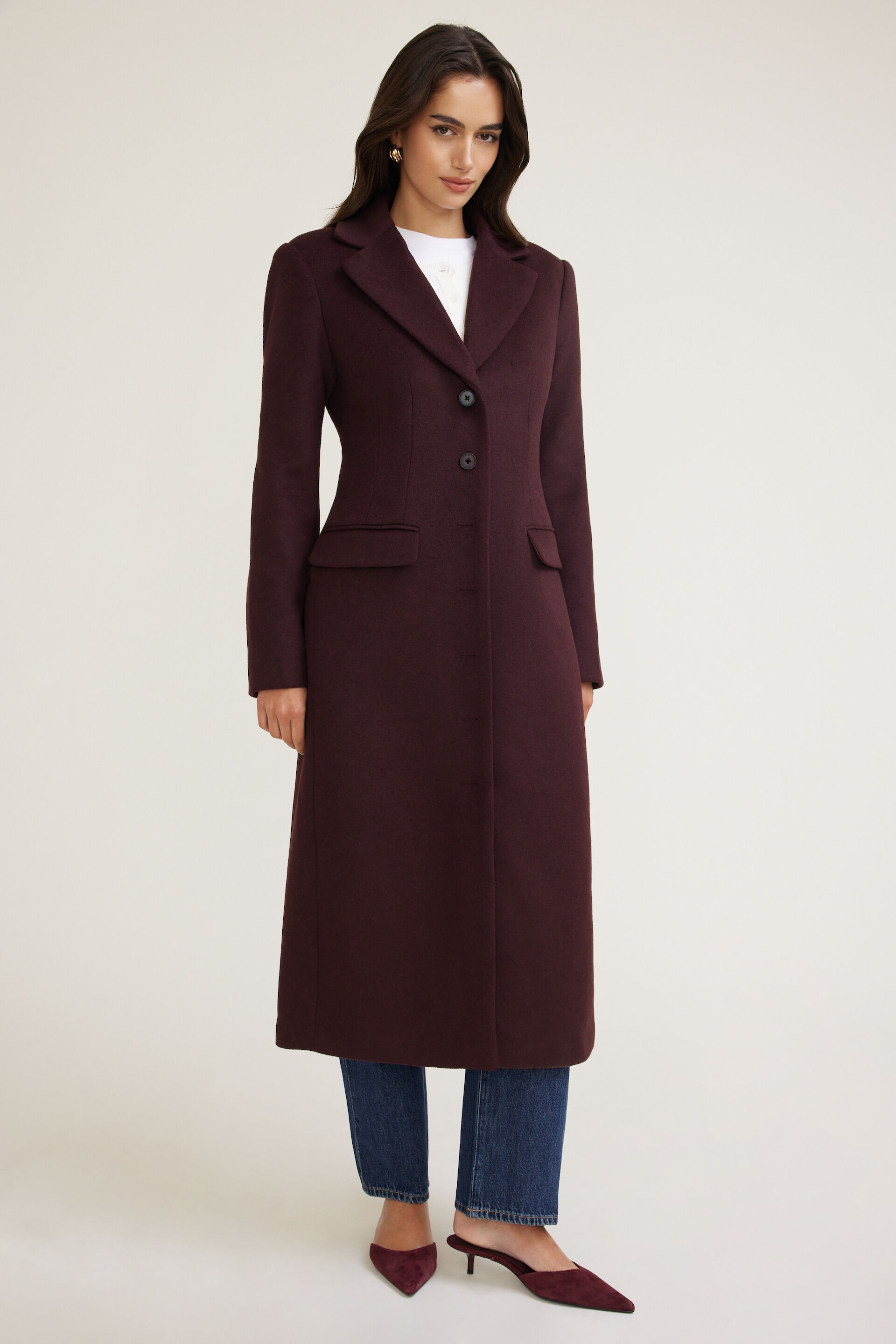 Cinched Wool Coat