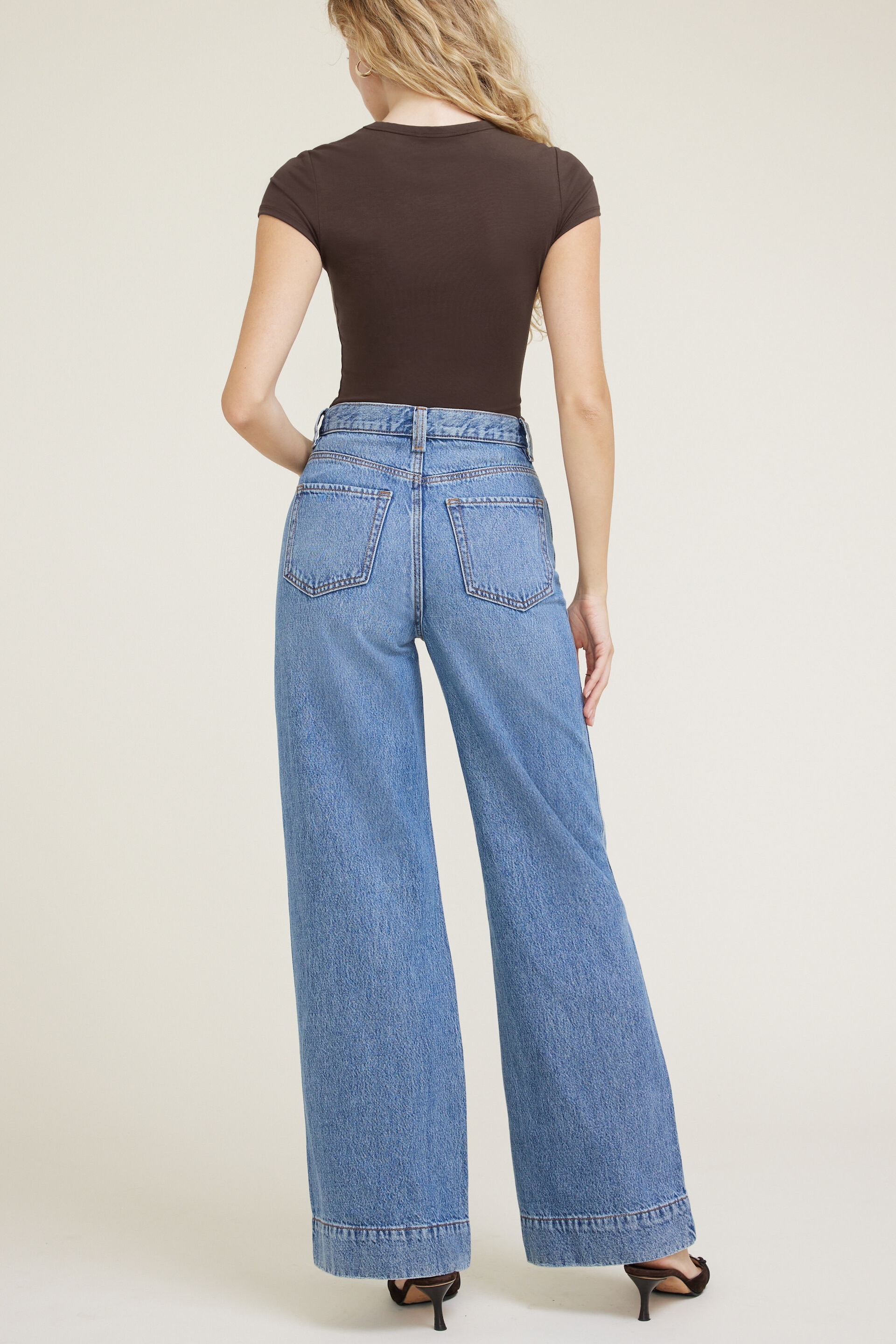 Lennon Ultra High Rise Wide Leg Column Jeans