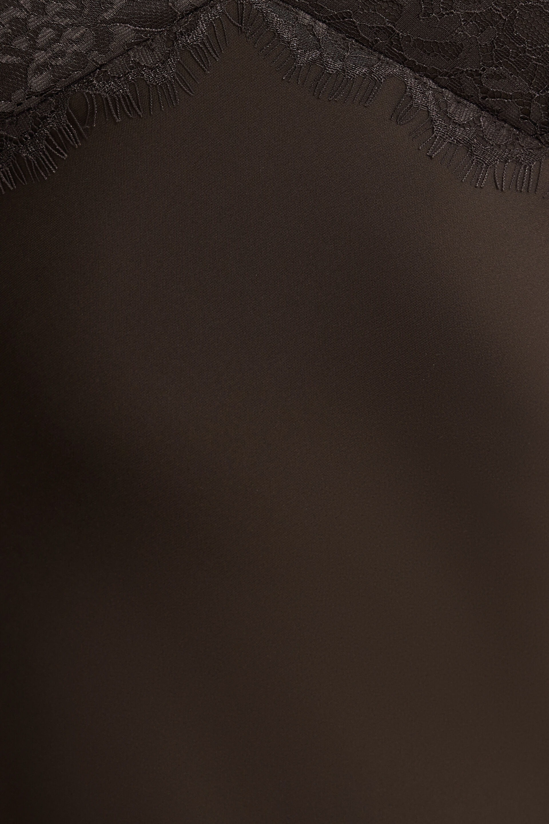 Robe maxi en satin à bordure en dentelle Sage