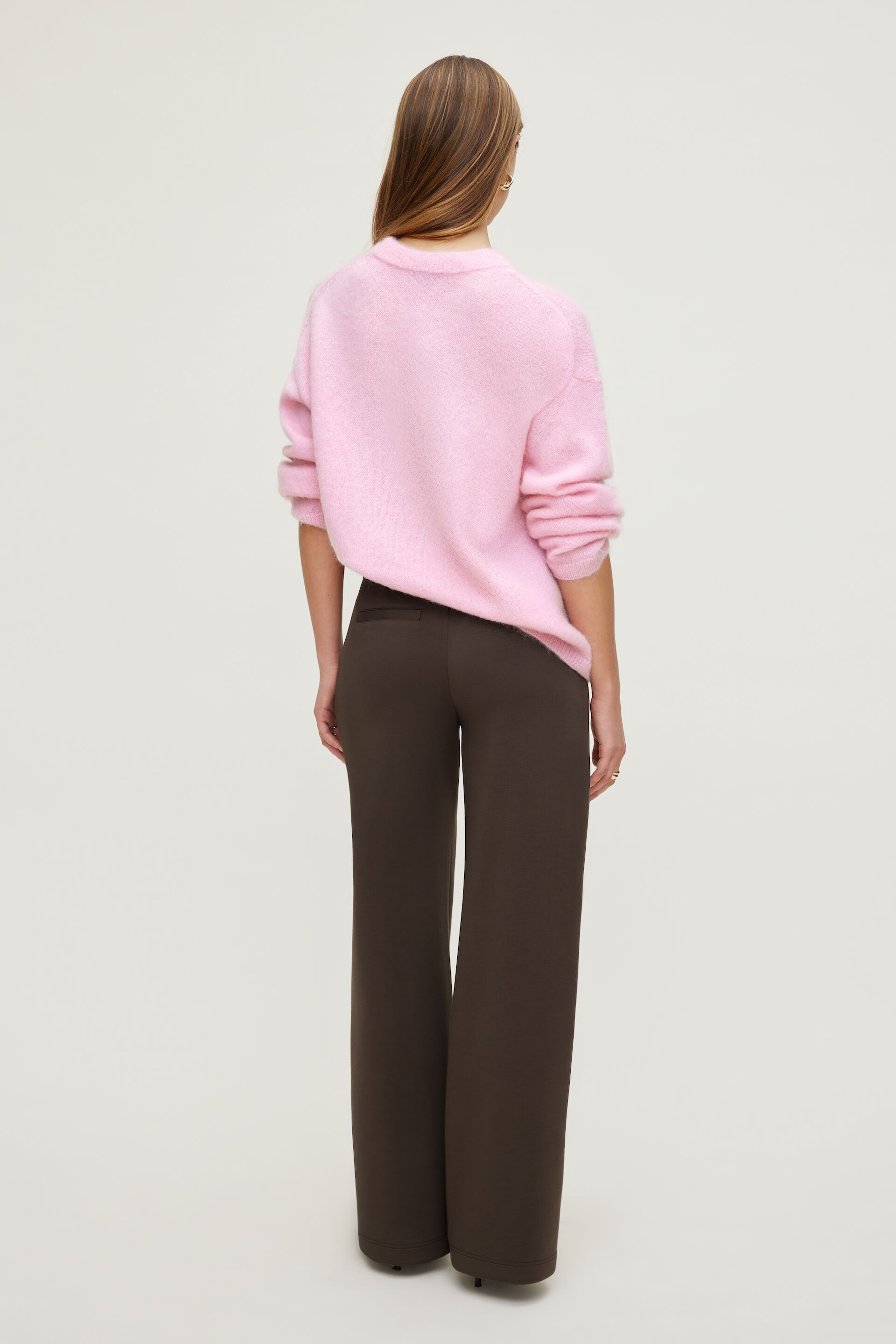 Chandail à manches larges en mohair de qualité supérieure