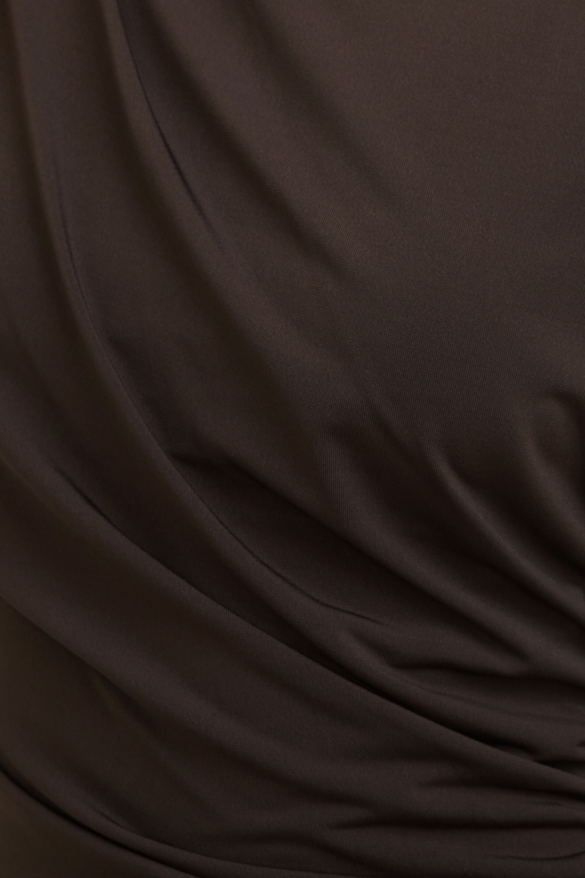 Sculpt Shirred Shoulder Pad Mini Dress