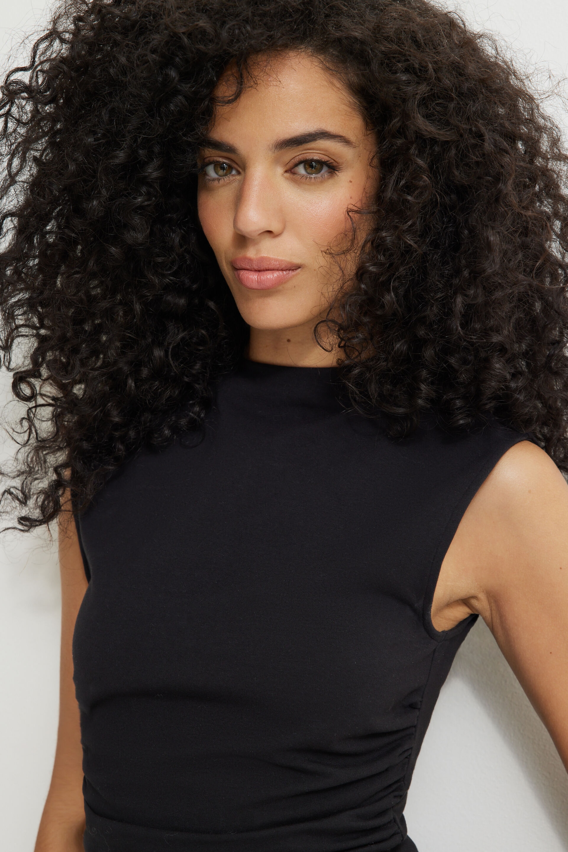 Ruched Jersey Mini Dress