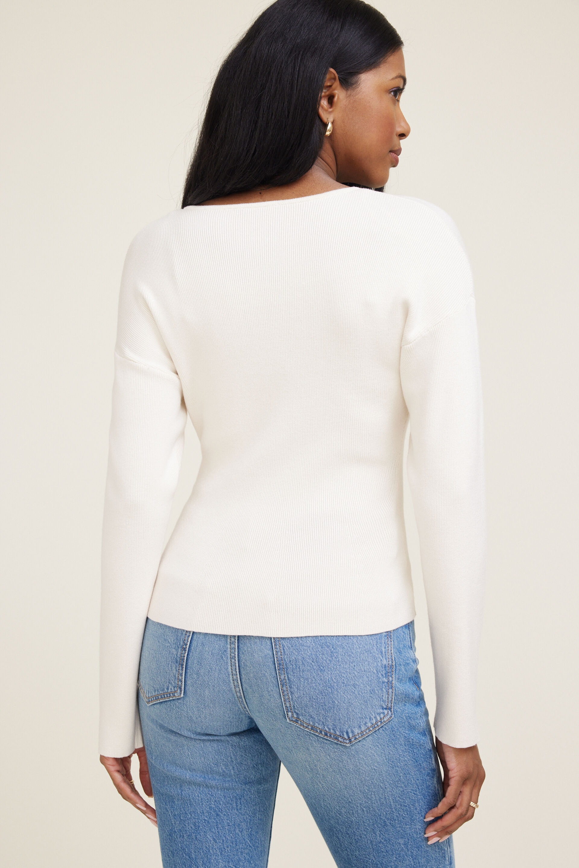 Cardigan ajusté à épaules tombantes