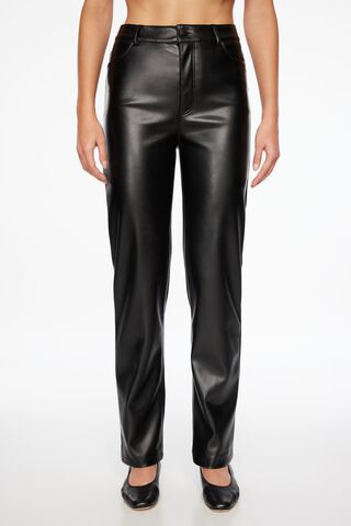 Leather Straight Leather Pants – Cuir Dimitri