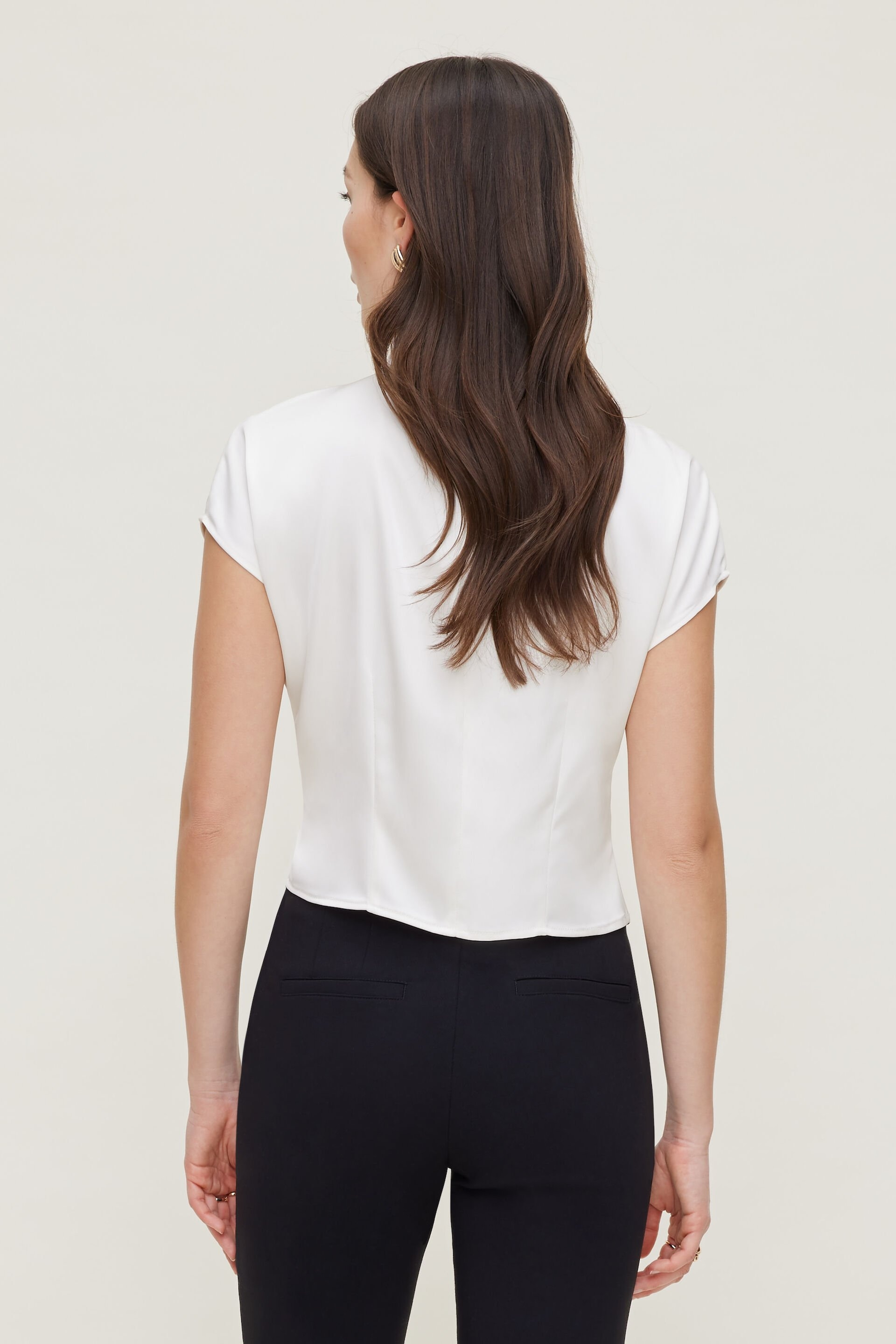 Blouse superposée en satin Ella