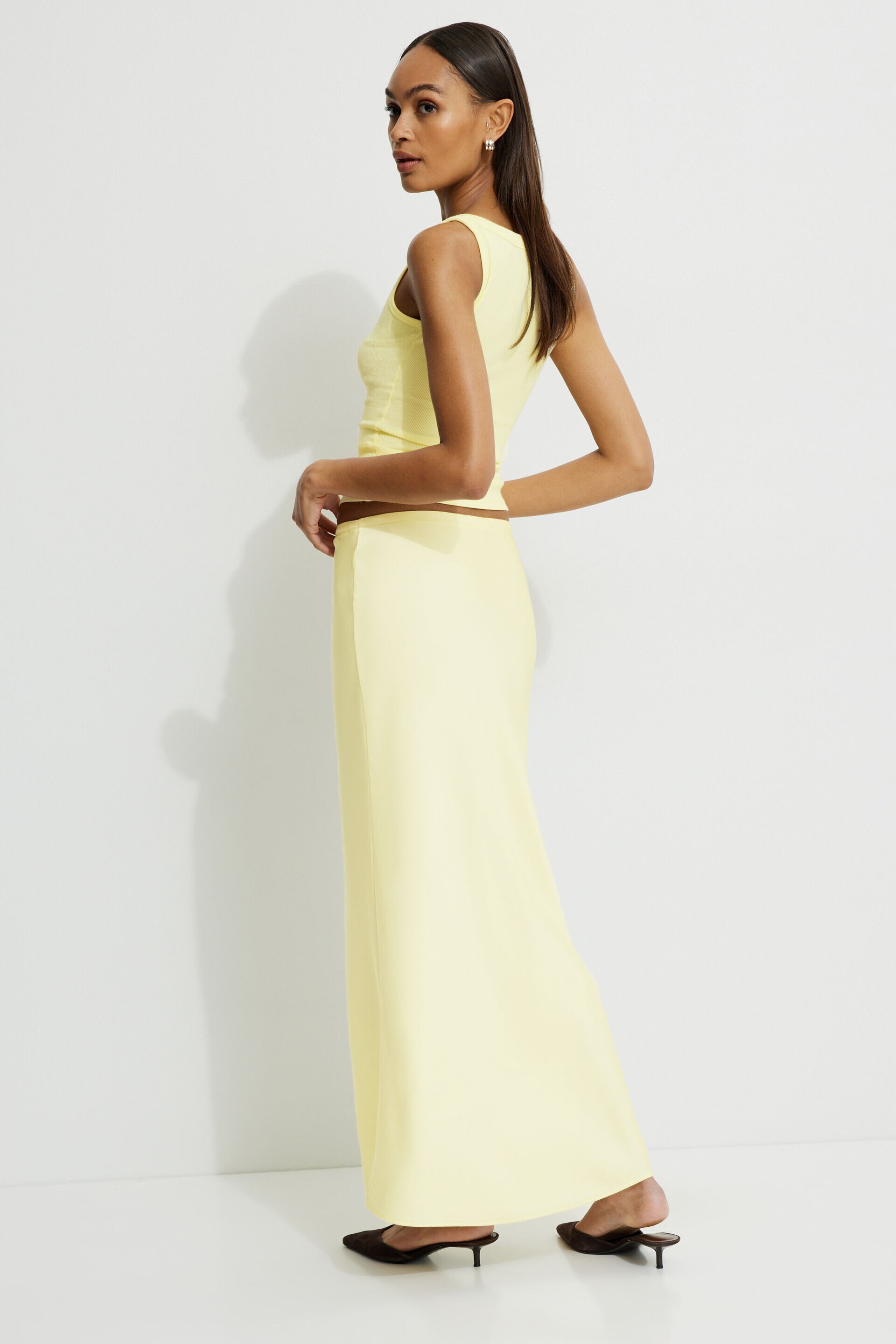 Jupe maxi à enfiler en satin Cary