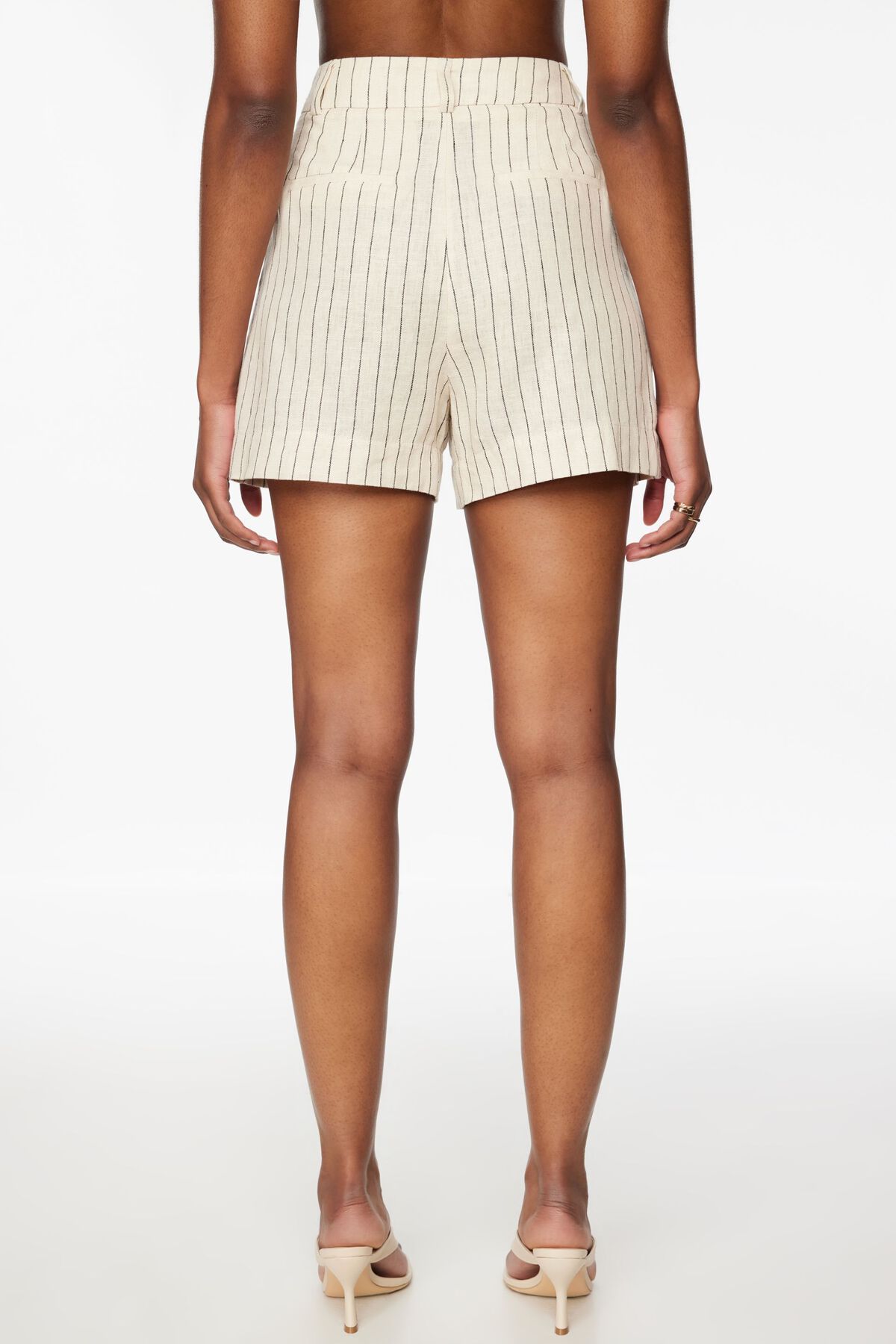 Dynamite Striped Linen Trouser Shorts. 4