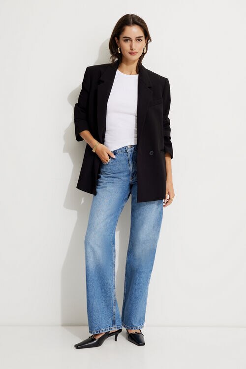 Heidi High Rise Wide Leg Jeans Blue Dynamite