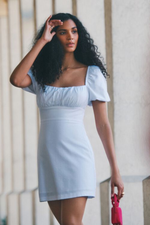 Adora Backless Flare Mini Dress White Dynamite