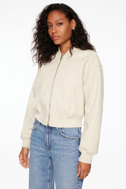 Alternative view # 1 of Dynamite Marina Santarossa | @marinarossa Bomber Jacket in Rainy Day Beige