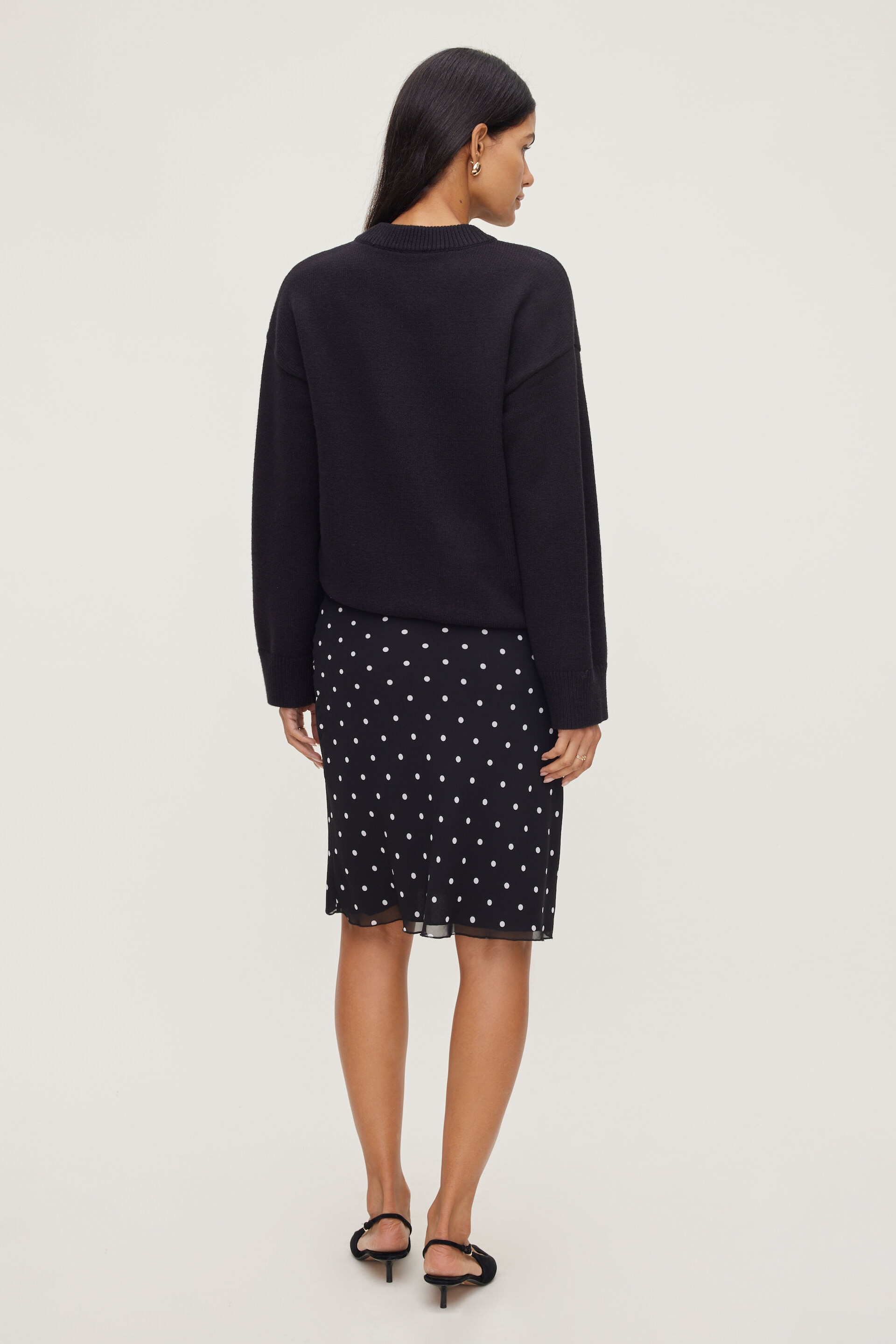 Polka Dot Midi Skirt
