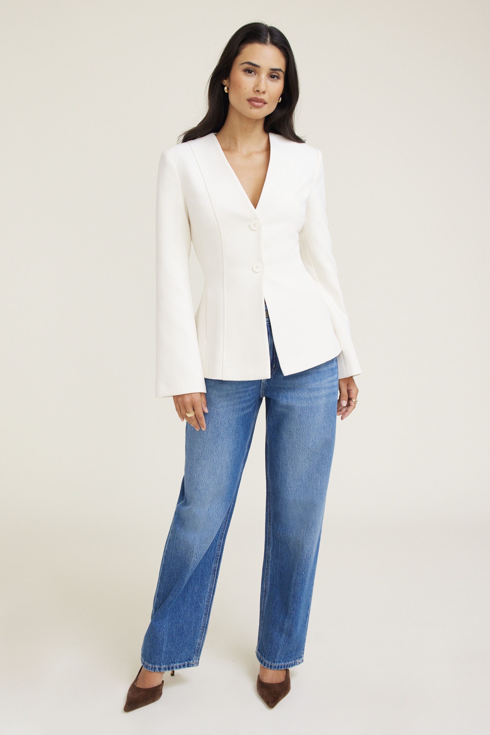 Veston à silhouette sablier