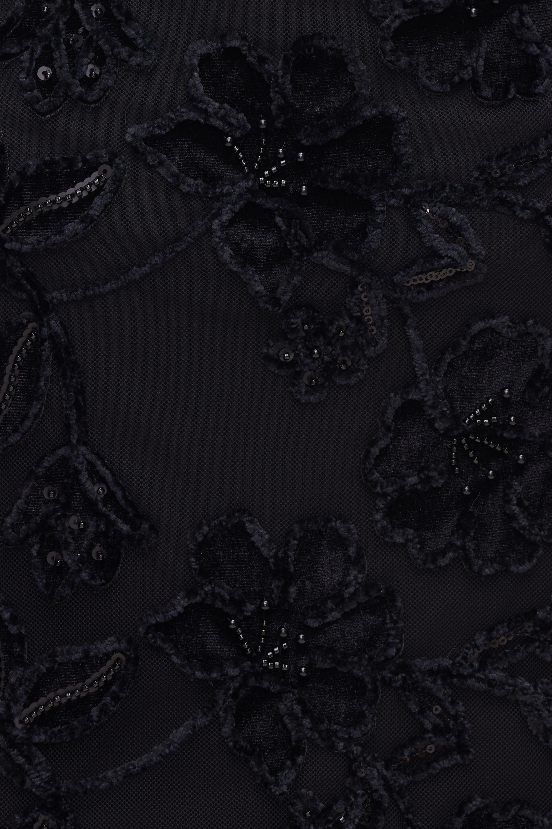 Minijupe à fleurs appliquées