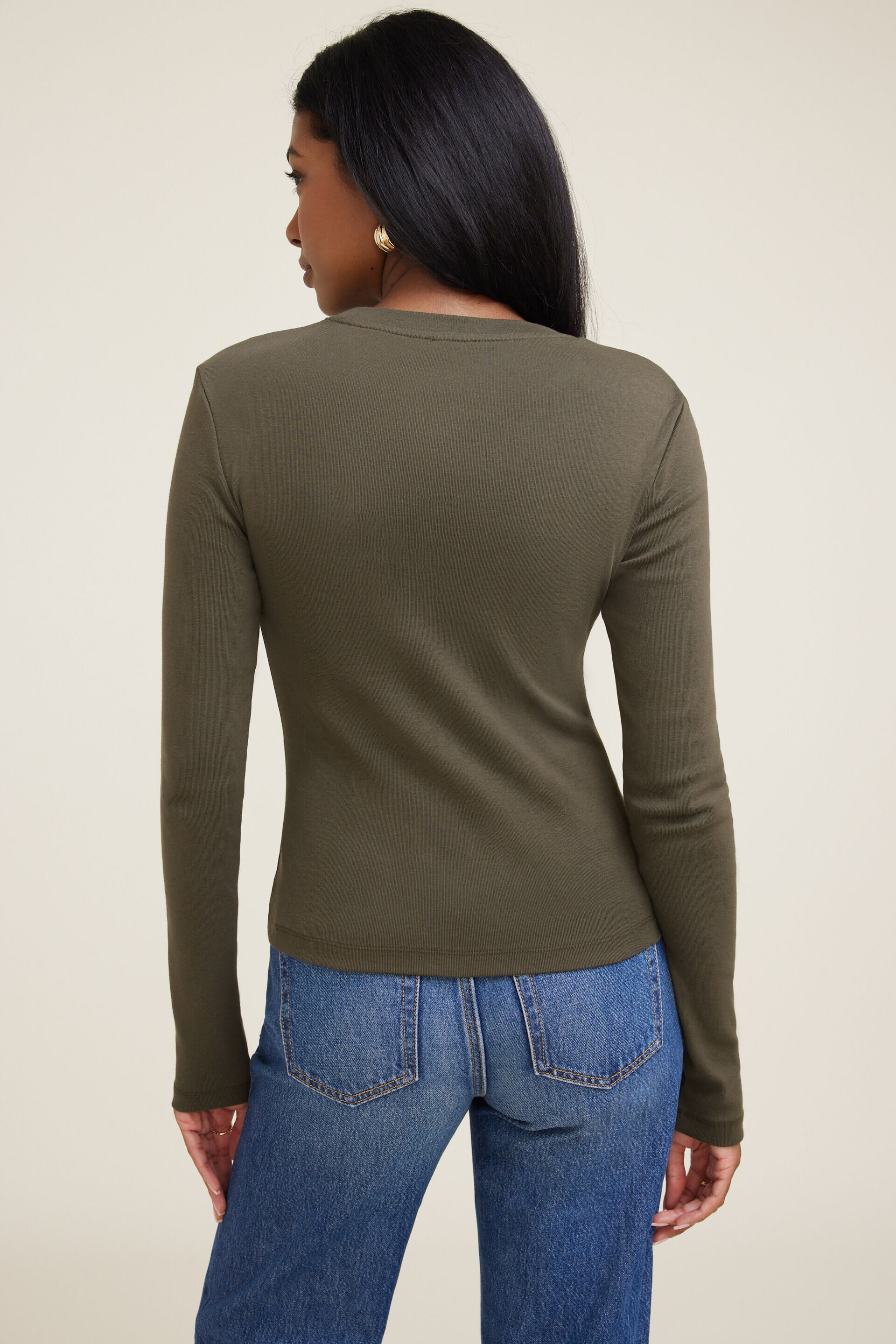 Slim Cotton Long Sleeve T Shirt