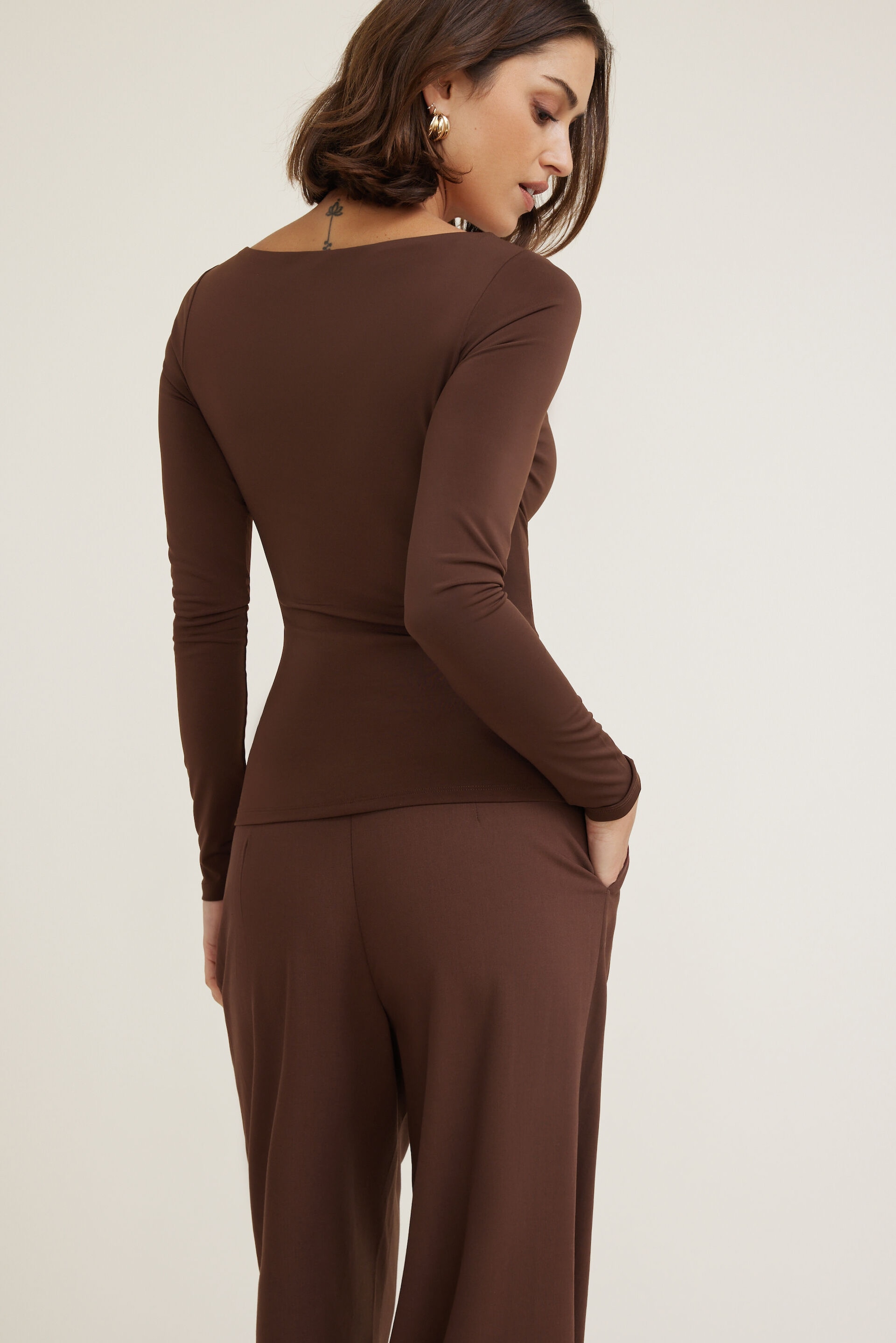 Haut sculptant à manches longues Nola