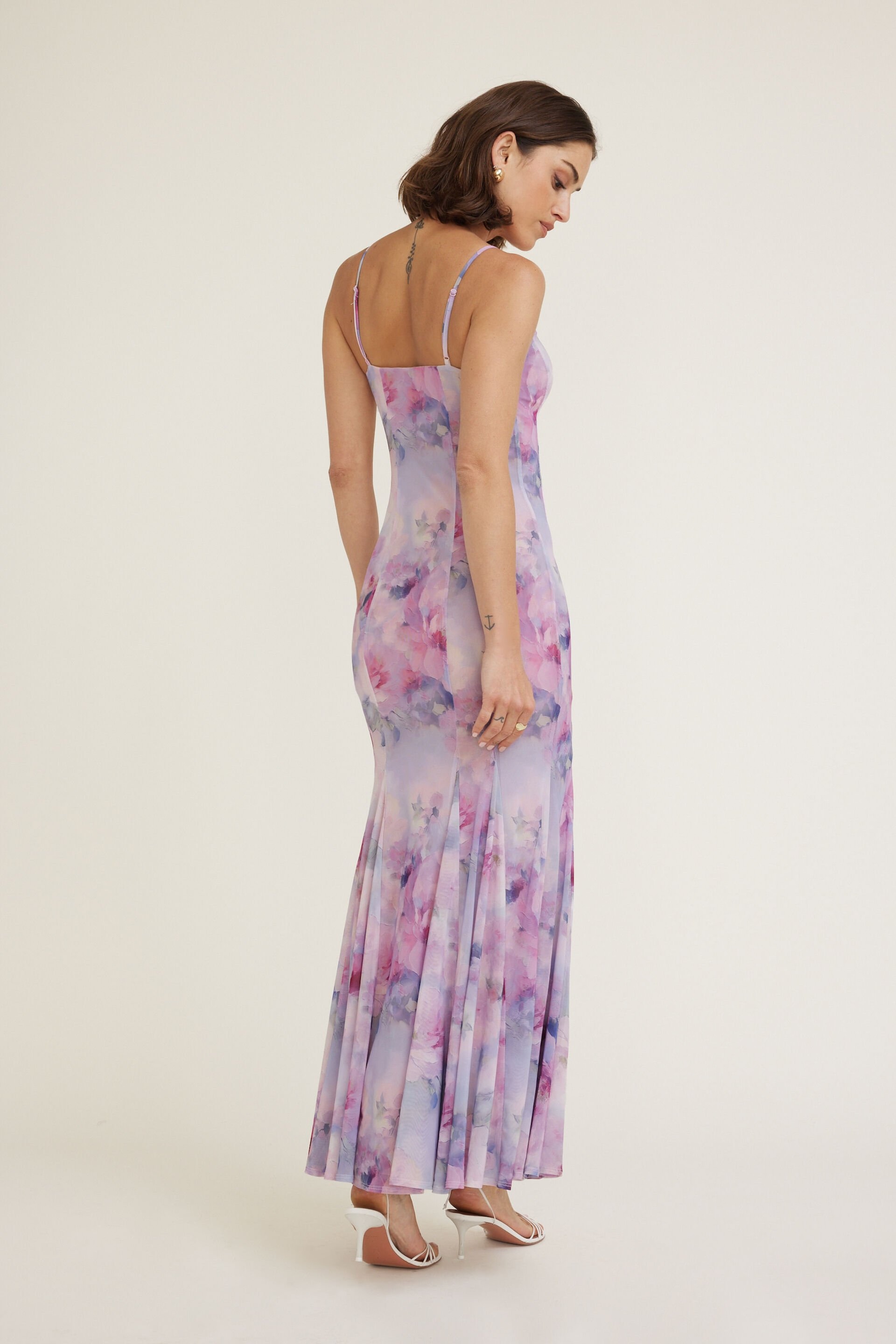 Robe maxi à col échancré style sirène Dahlia
