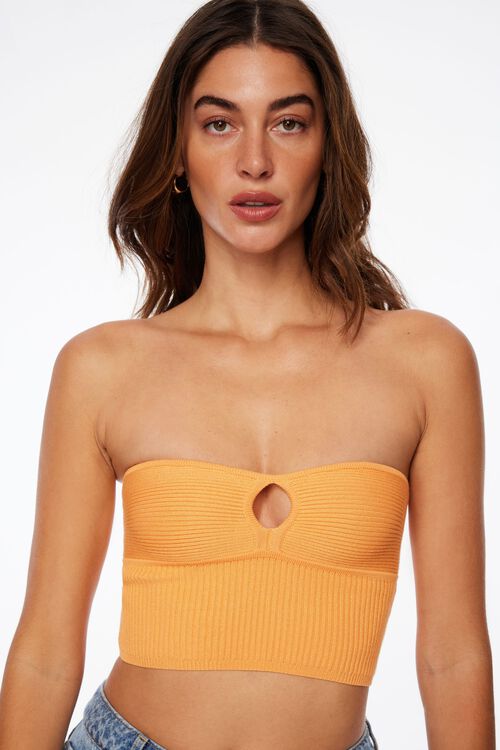 Keyhole Tube Top Orange Dynamite