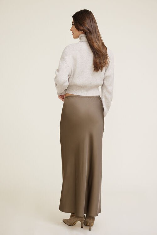 Walmart Plus Size Burgundy Pencil Skirt Cary Satin Slip Maxi Skirt