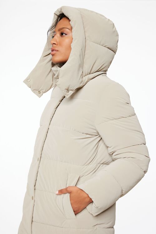 Lustre Puff ™ Maxi Puffer Jacket Beige Dynamite