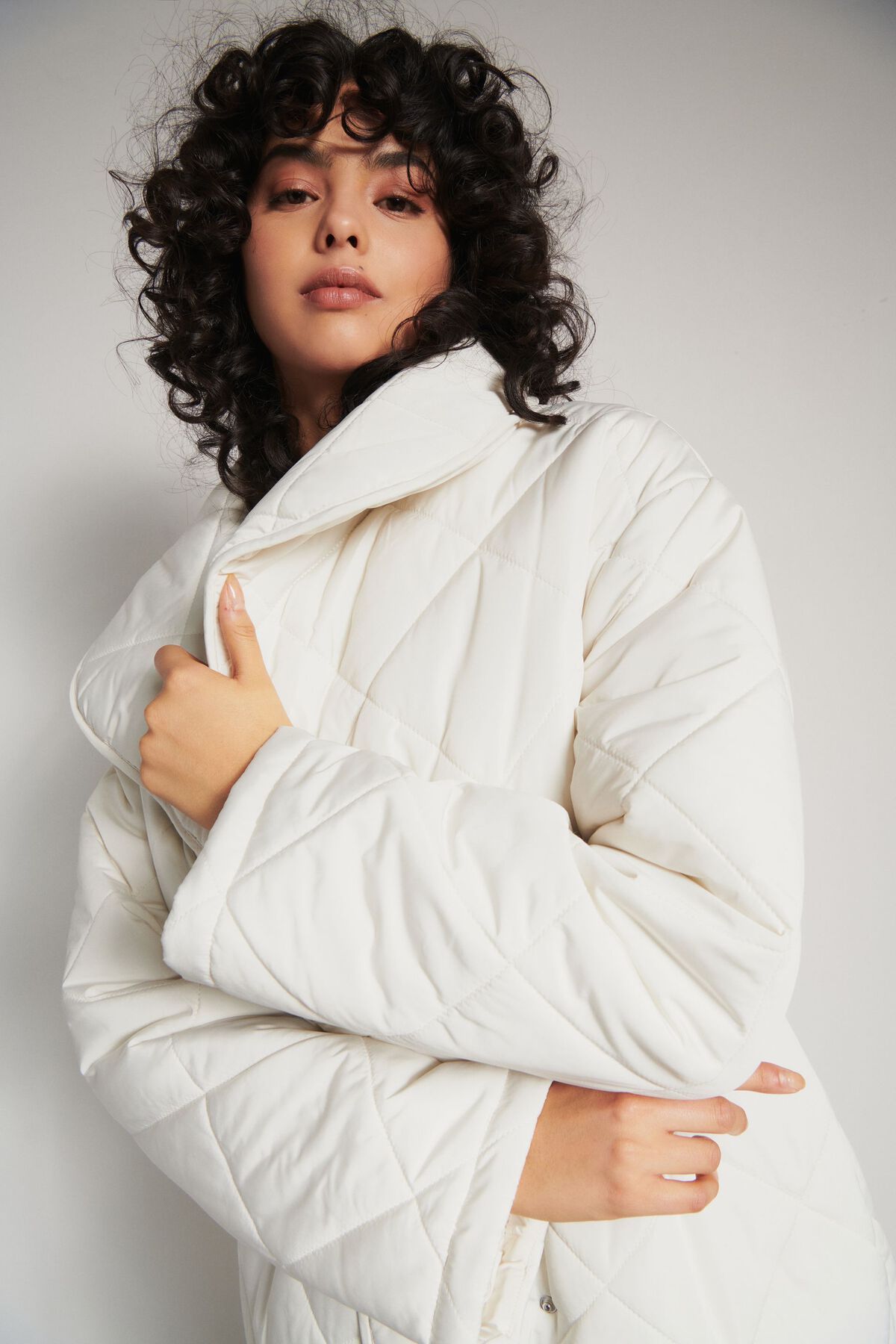 Dynamite Long Quilted Puffer. 1