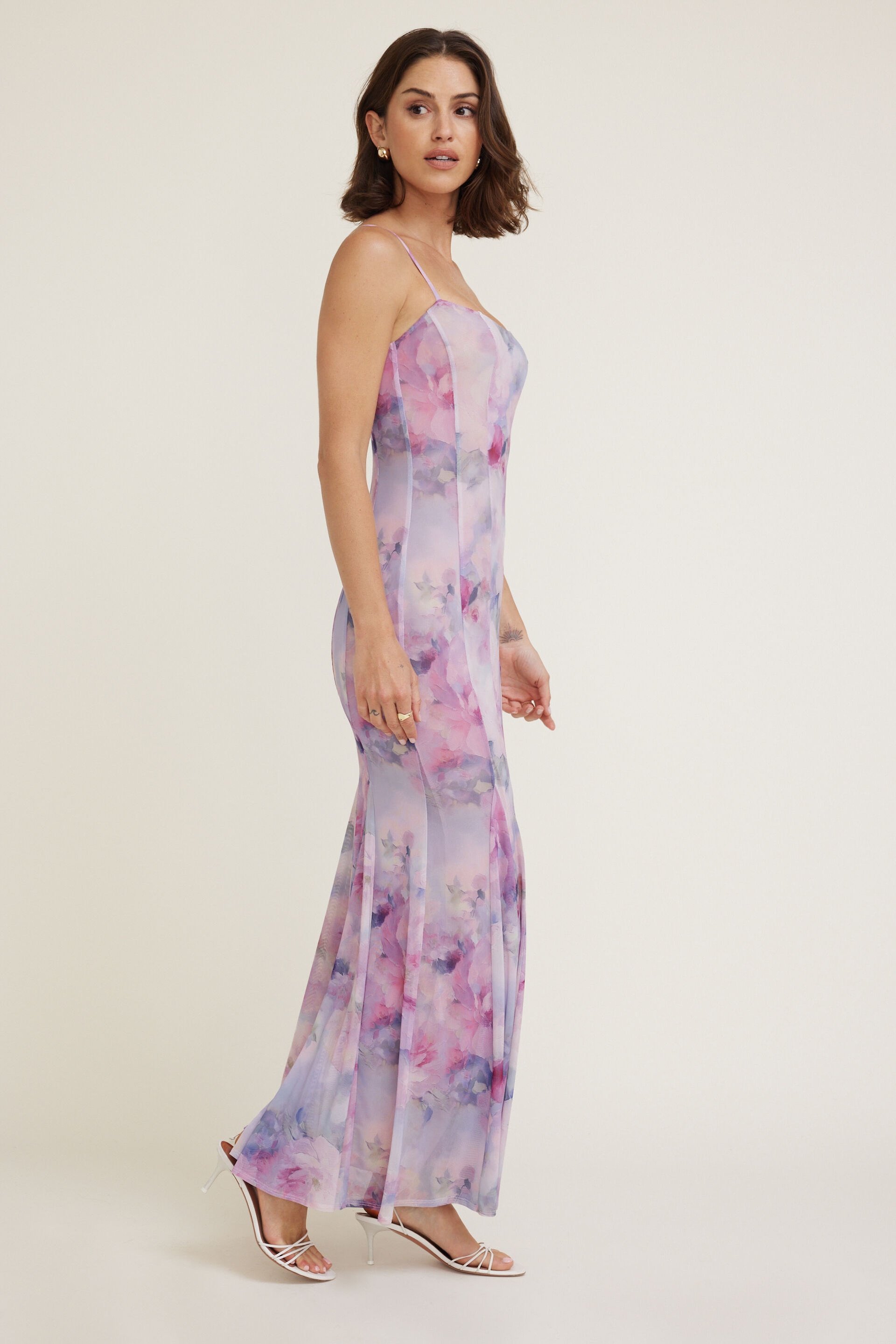 Robe maxi à col échancré style sirène Dahlia