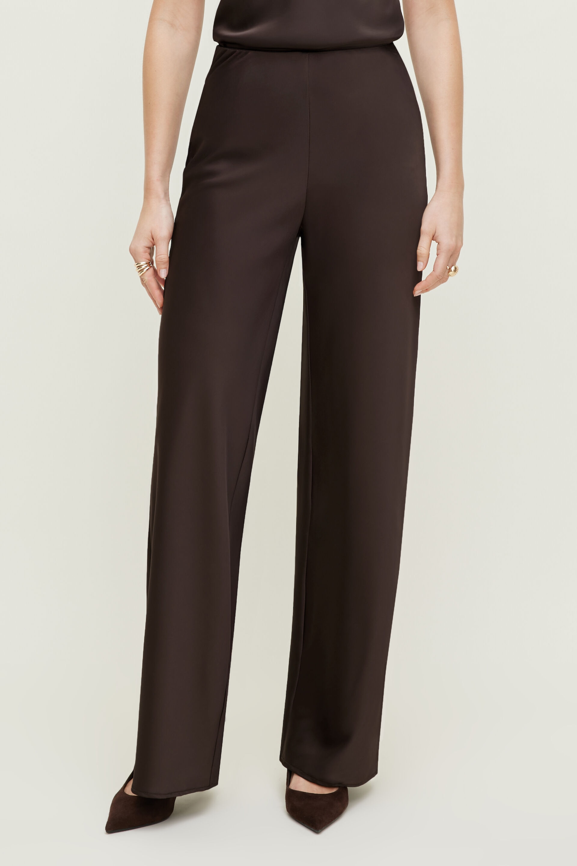 Wide Leg Satin Pants