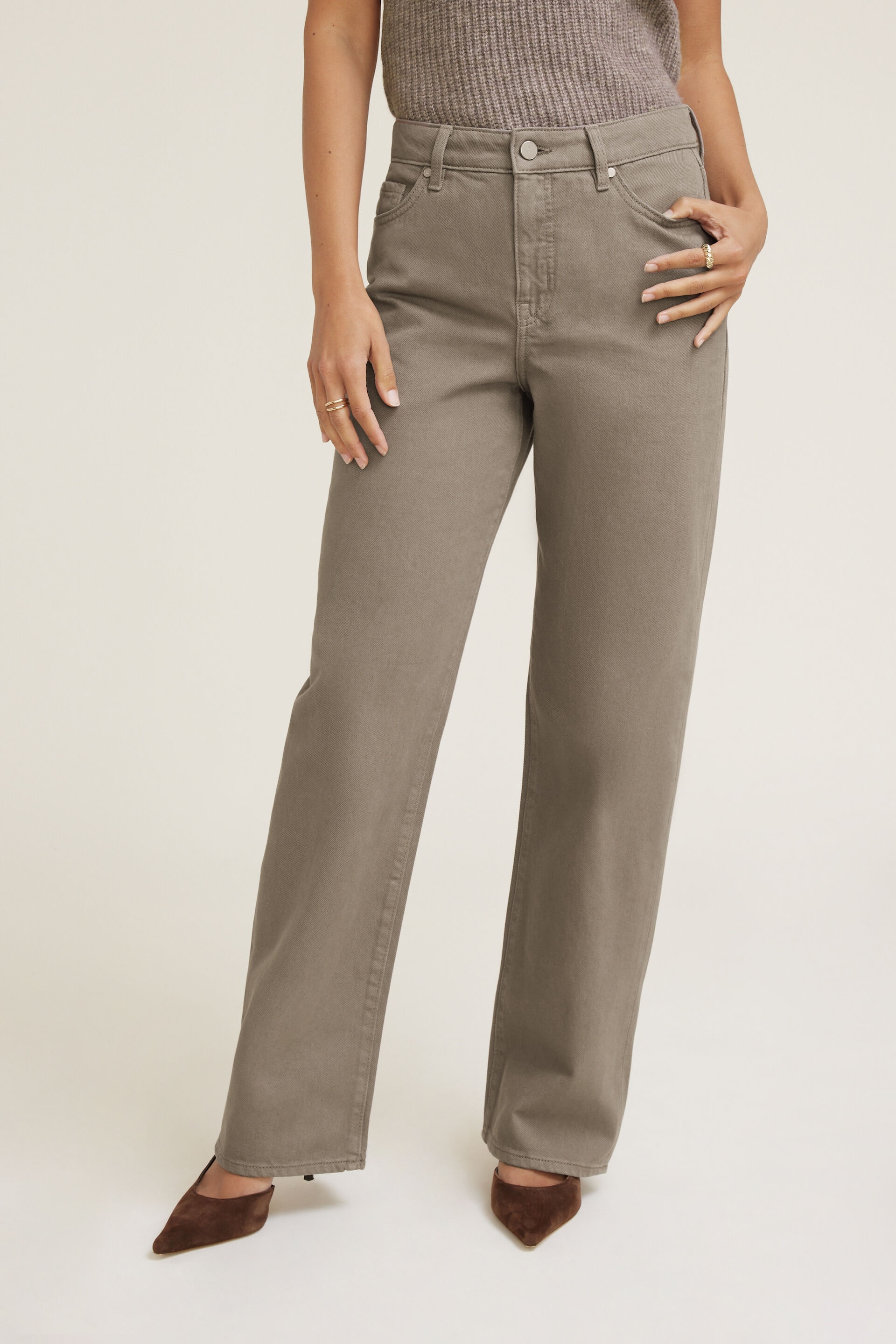 Mika Mid Rise Relaxed Straight Leg Jeans