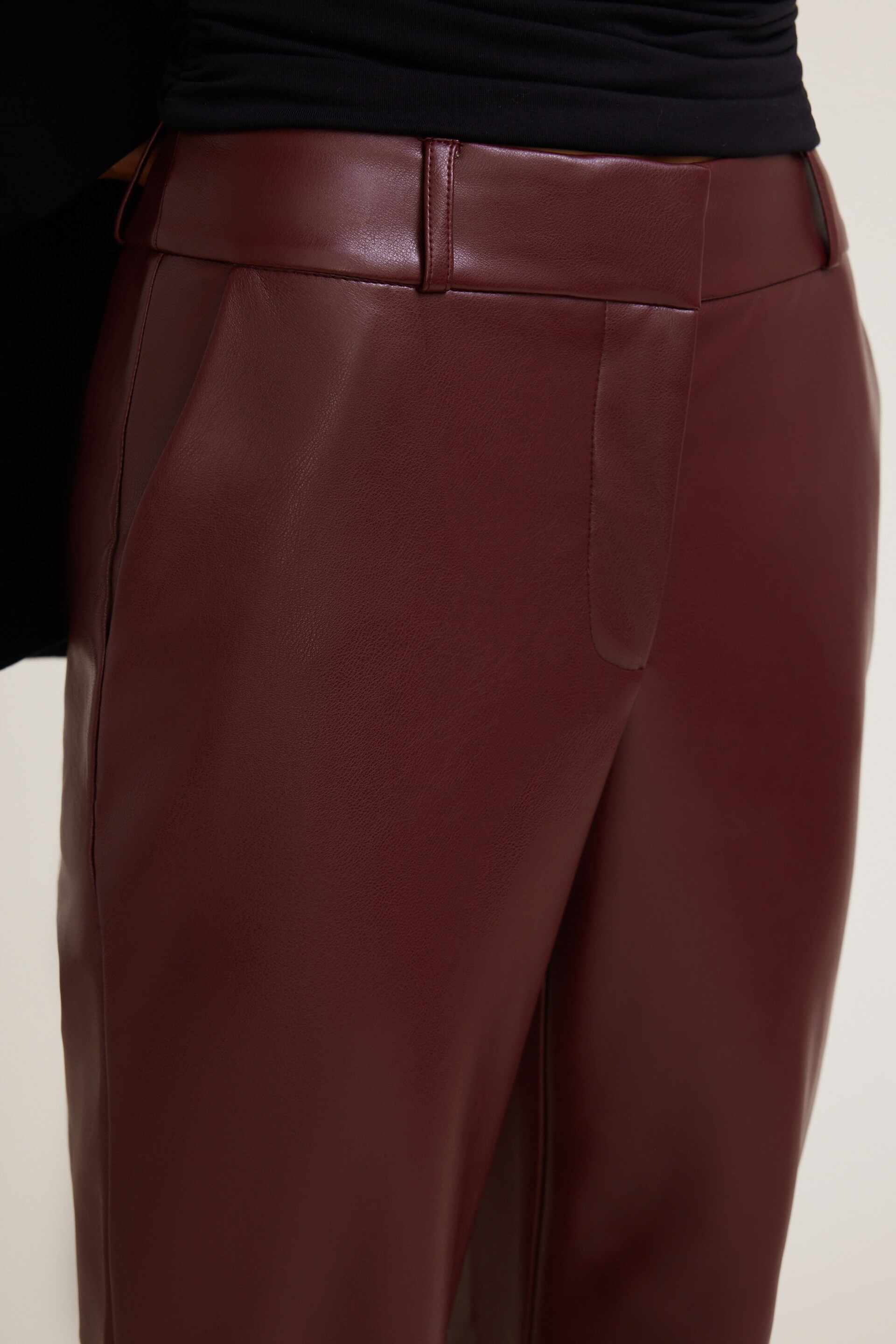 Camelia Straight Leg Faux Leather Pants