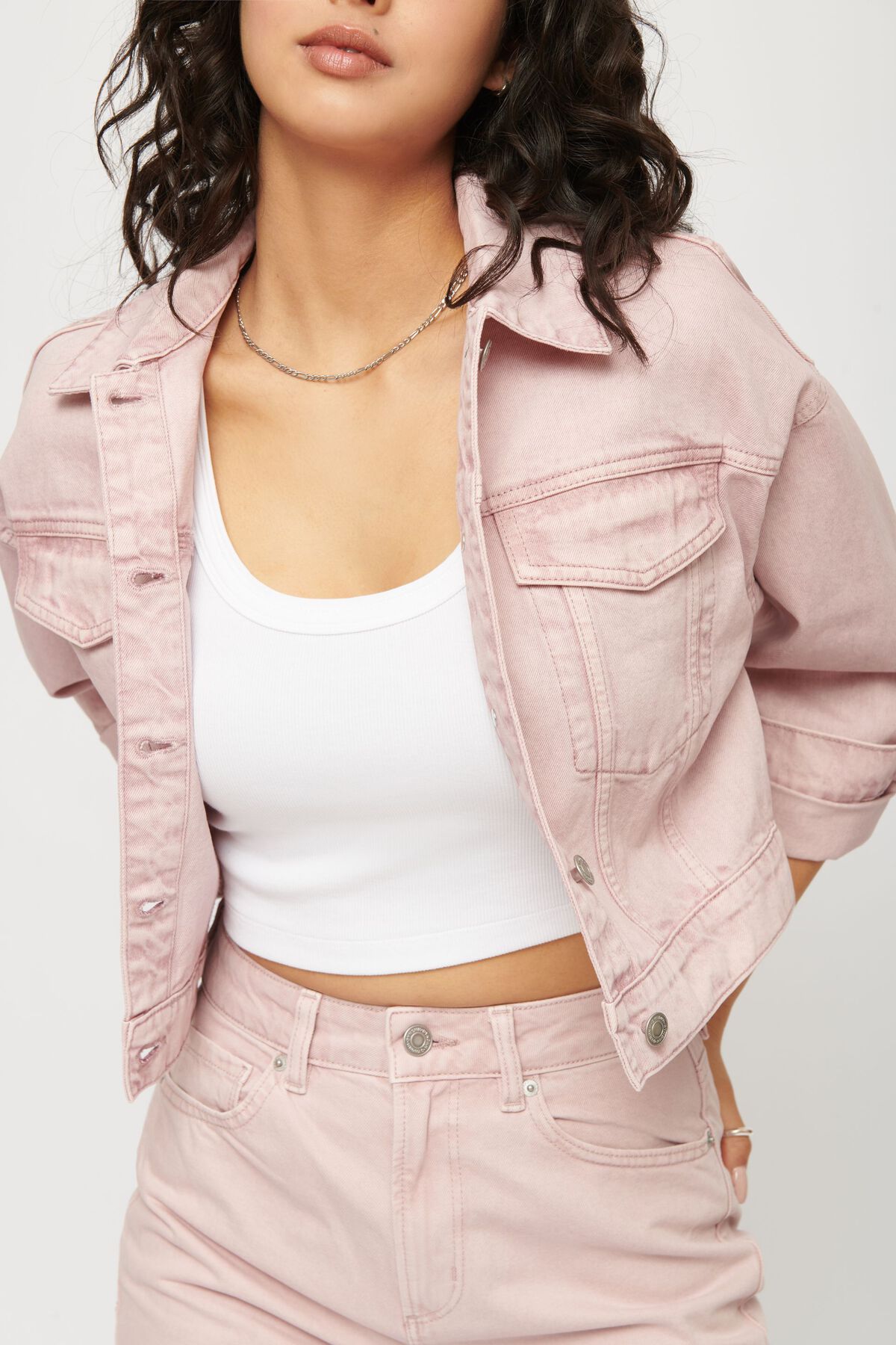 Dynamite Crop Denim Jacket. 4