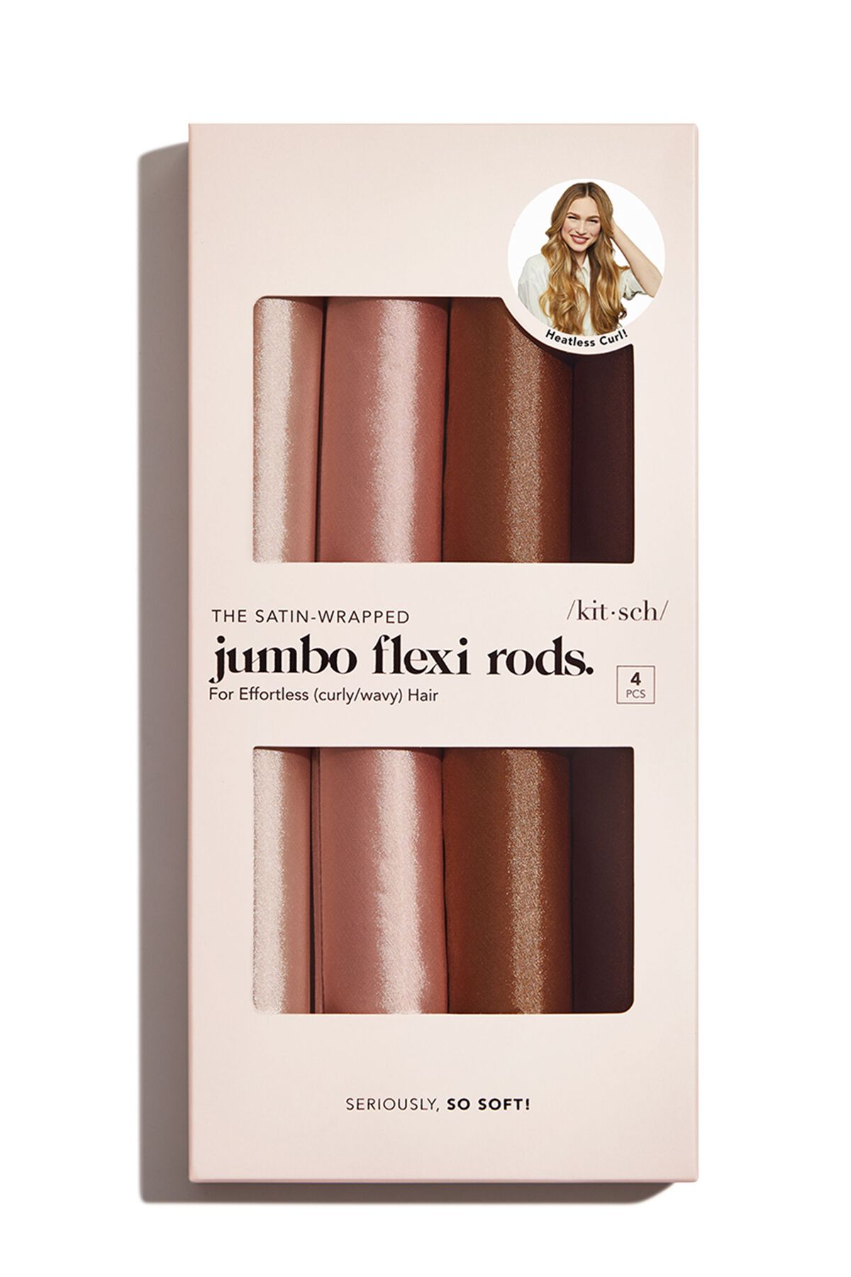 KITSCH Satin Jumbo Flexi Rods Red Dynamite